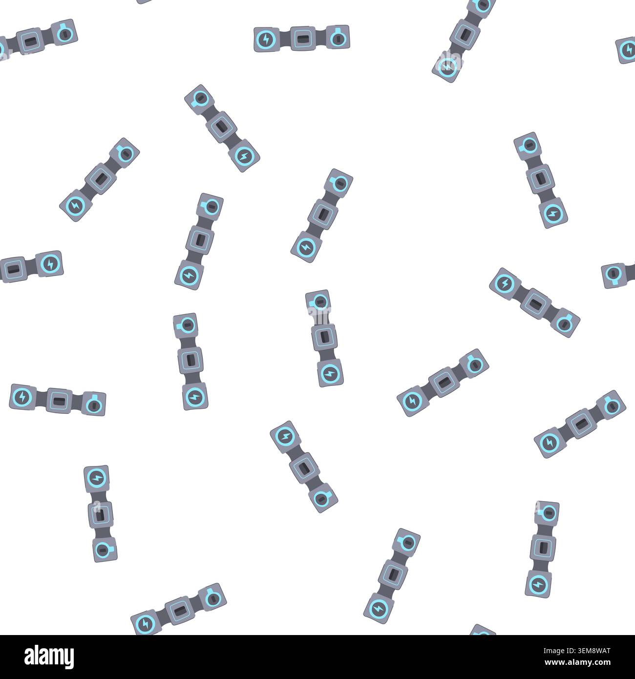 pattern power multi device charging station cartoon vector Stock Vector