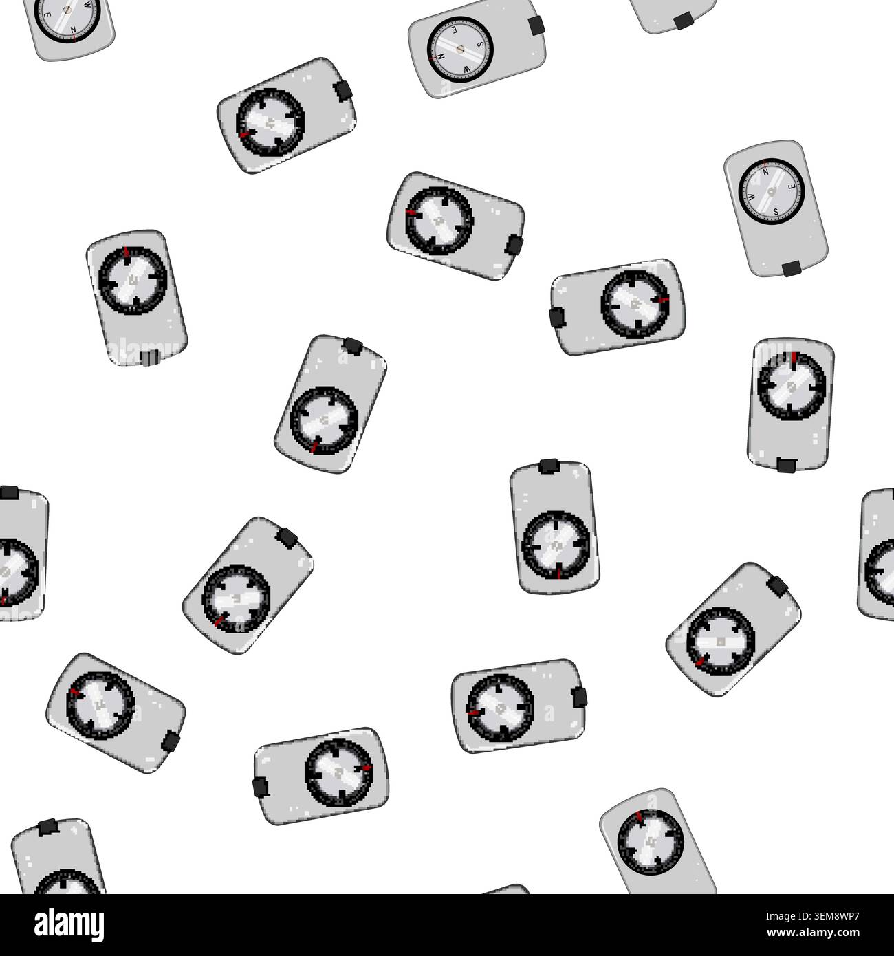 pattern symbol compass cartoon vector Stock Vector