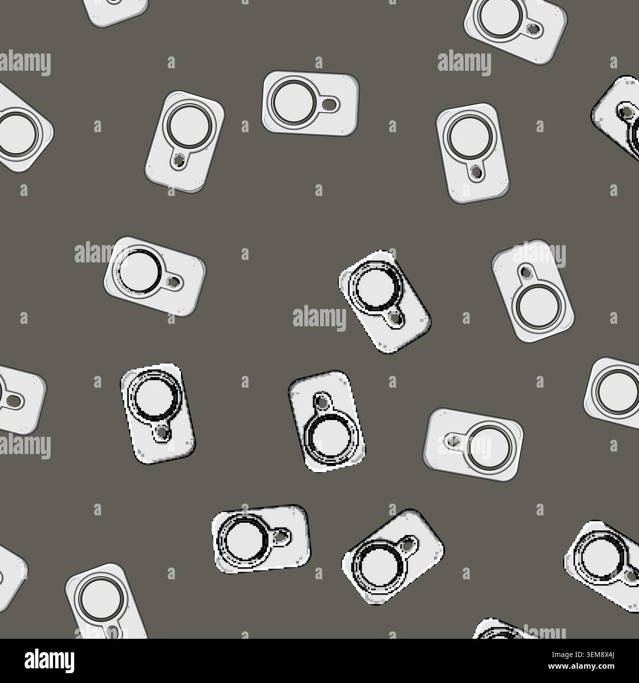 seamless pattern efficient power bank wireless cartoon vector Stock Vector