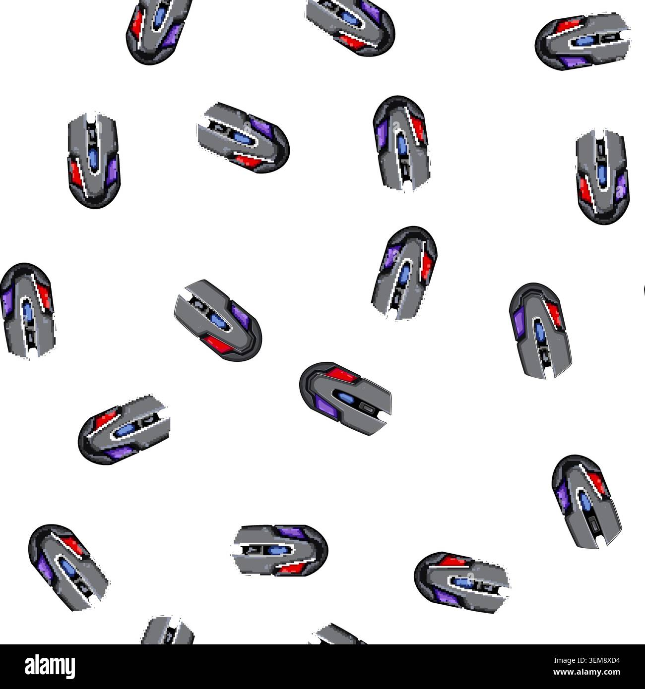 pattern monitor game mouse cartoon vector Stock Vector