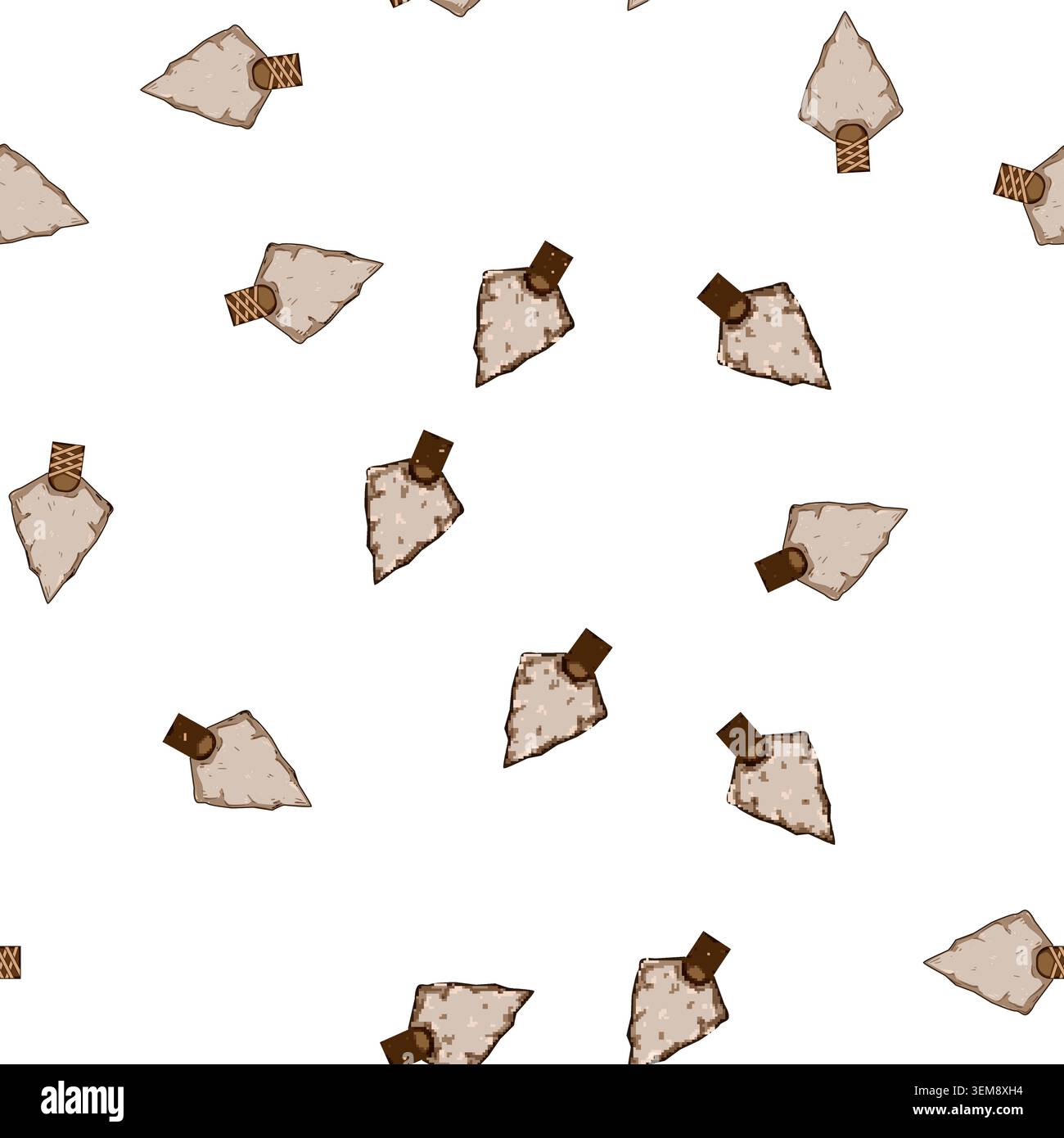 pattern prehistoric arrowhead cartoon vector Stock Vector