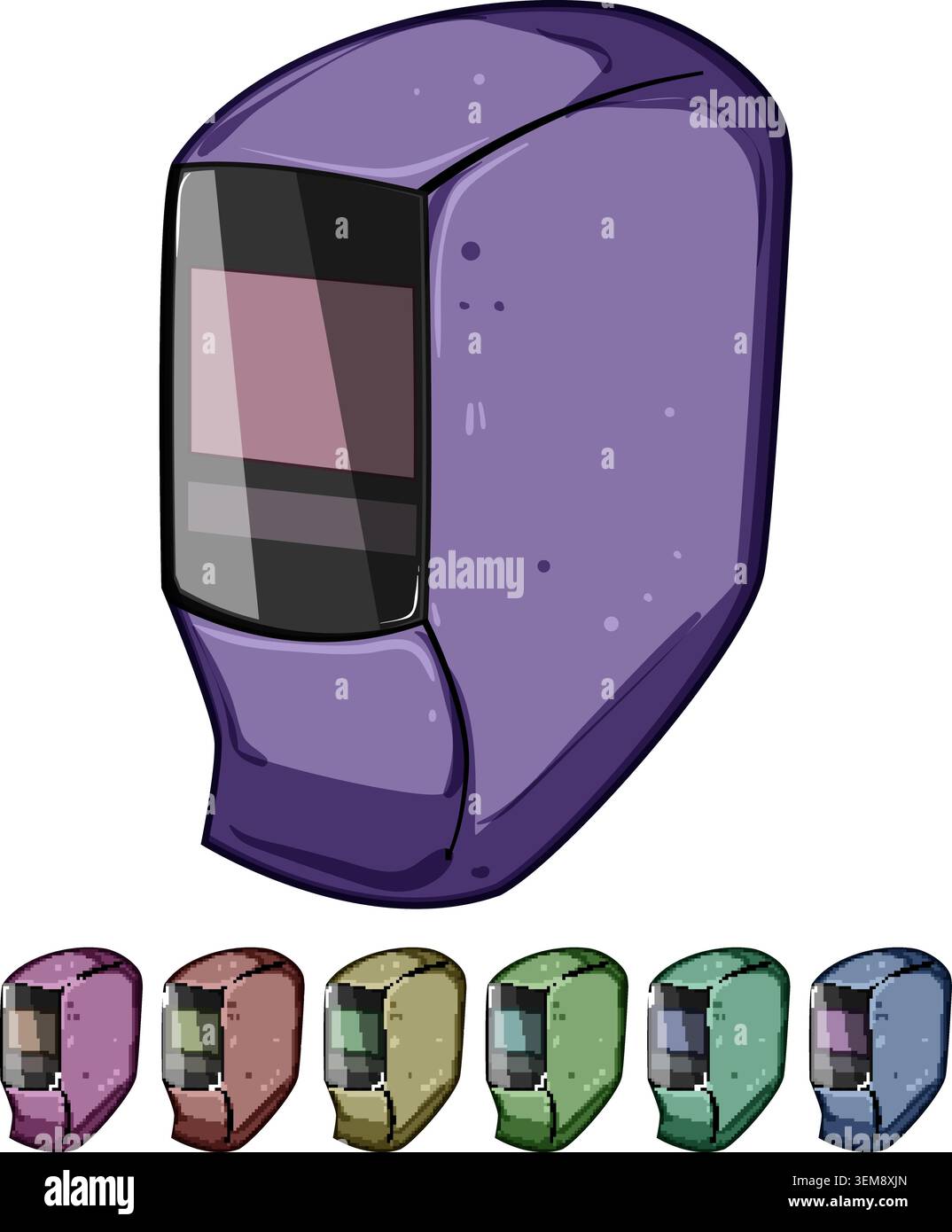 construction helmet welding cartoon vector graphic Stock Vector