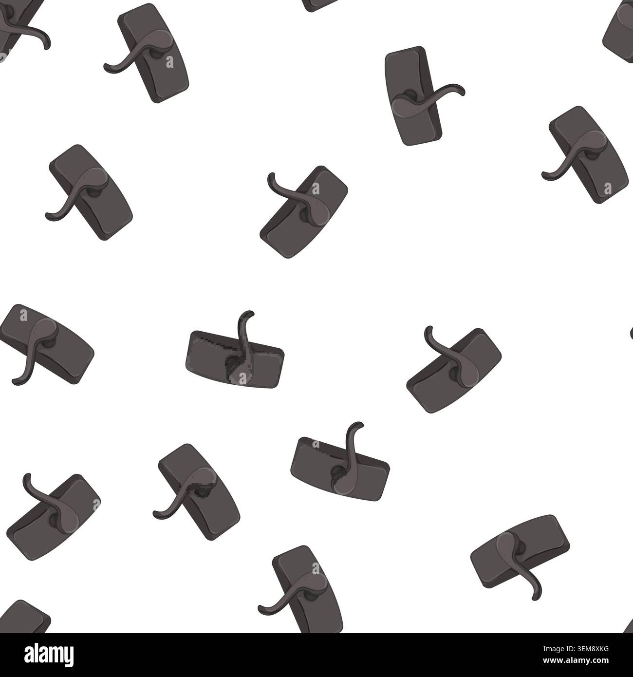 pattern lock door handle cartoon vector Stock Vector