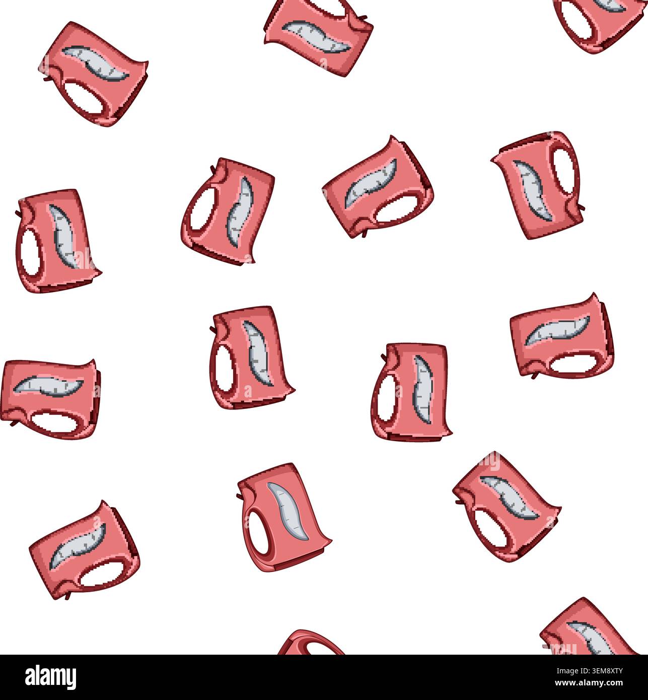 pattern hot electric kettle cartoon vector Stock Vector