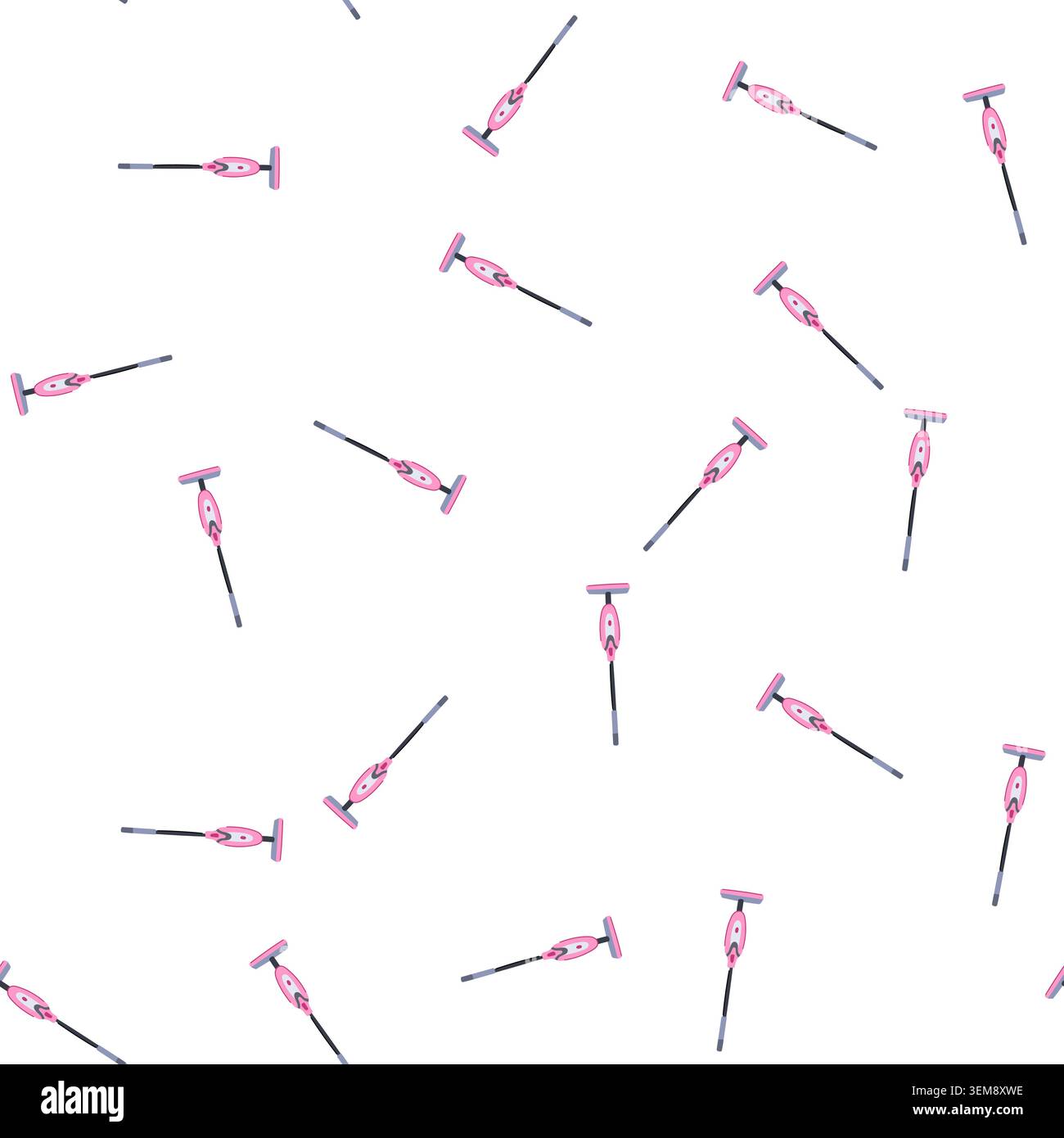 pattern broom electric mop cartoon vector Stock Vector
