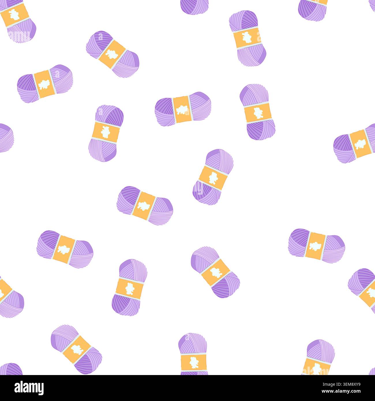 pattern thread yarn wool cartoon vector Stock Vector