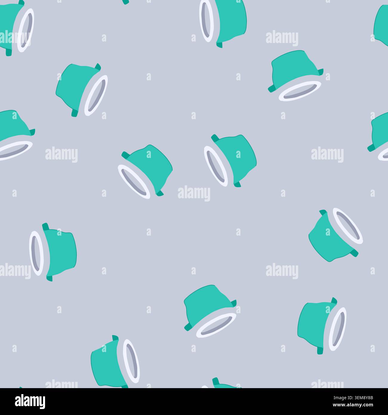 seamless pattern silicone food storage container baby cartoon vector Stock Vector