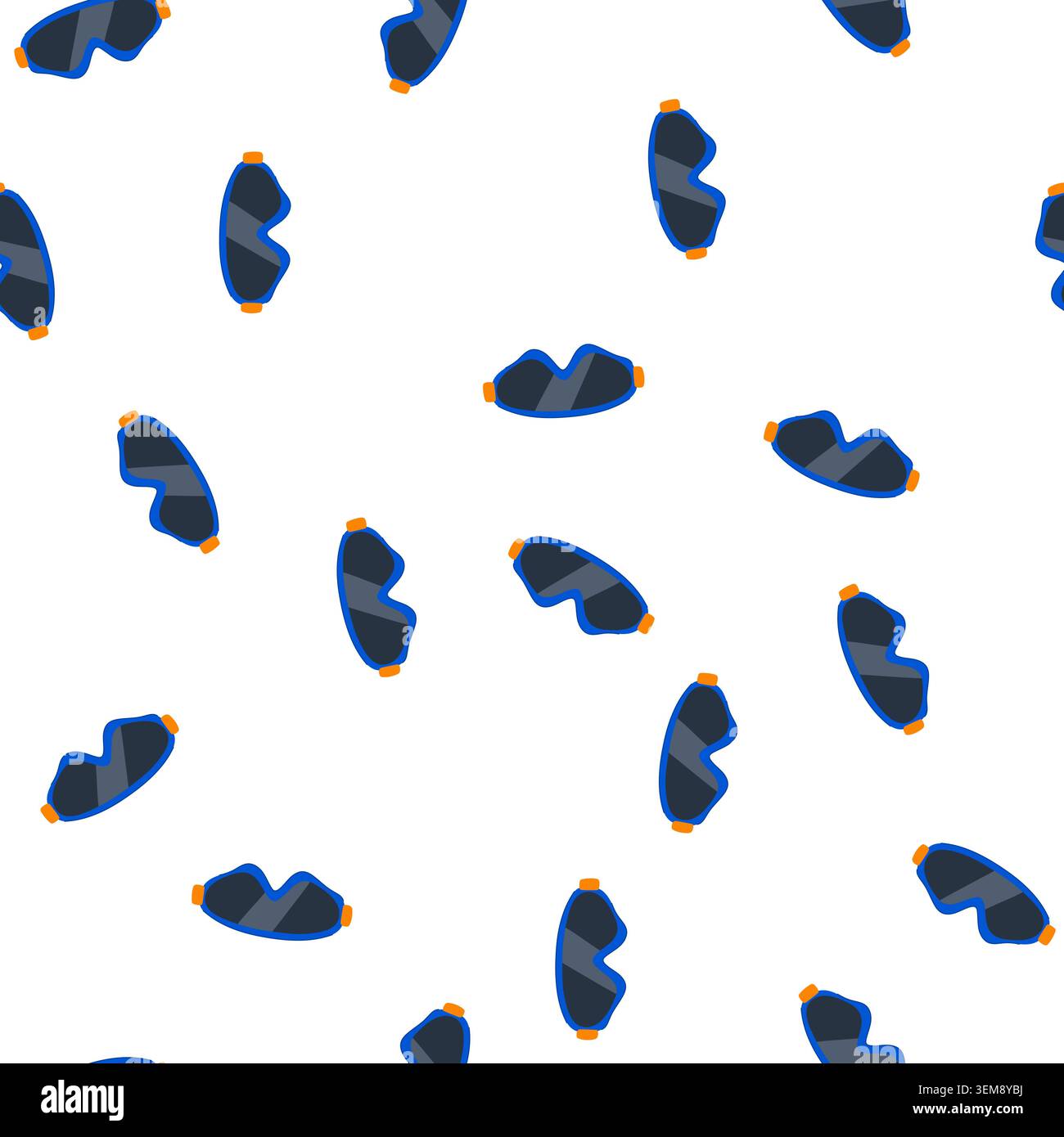 pattern adventure googles ski cartoon vector Stock Vector