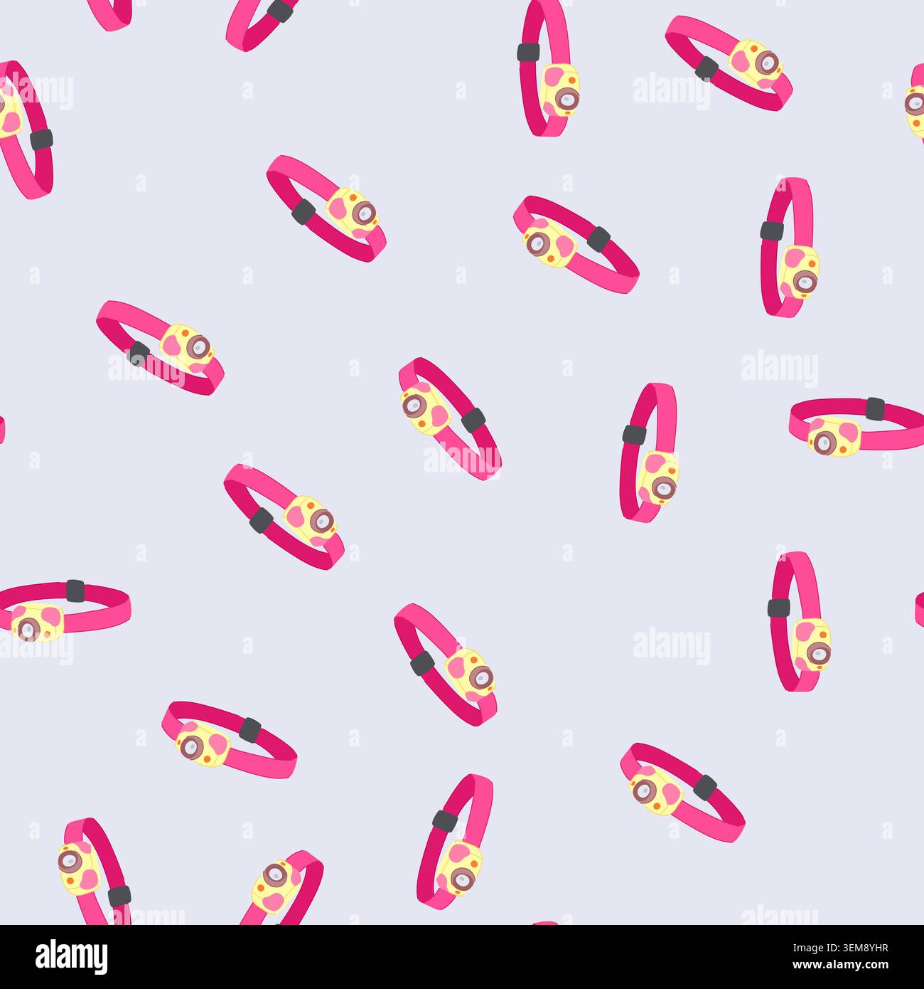 seamless pattern light headlamp flashlight cartoon vector Stock Vector