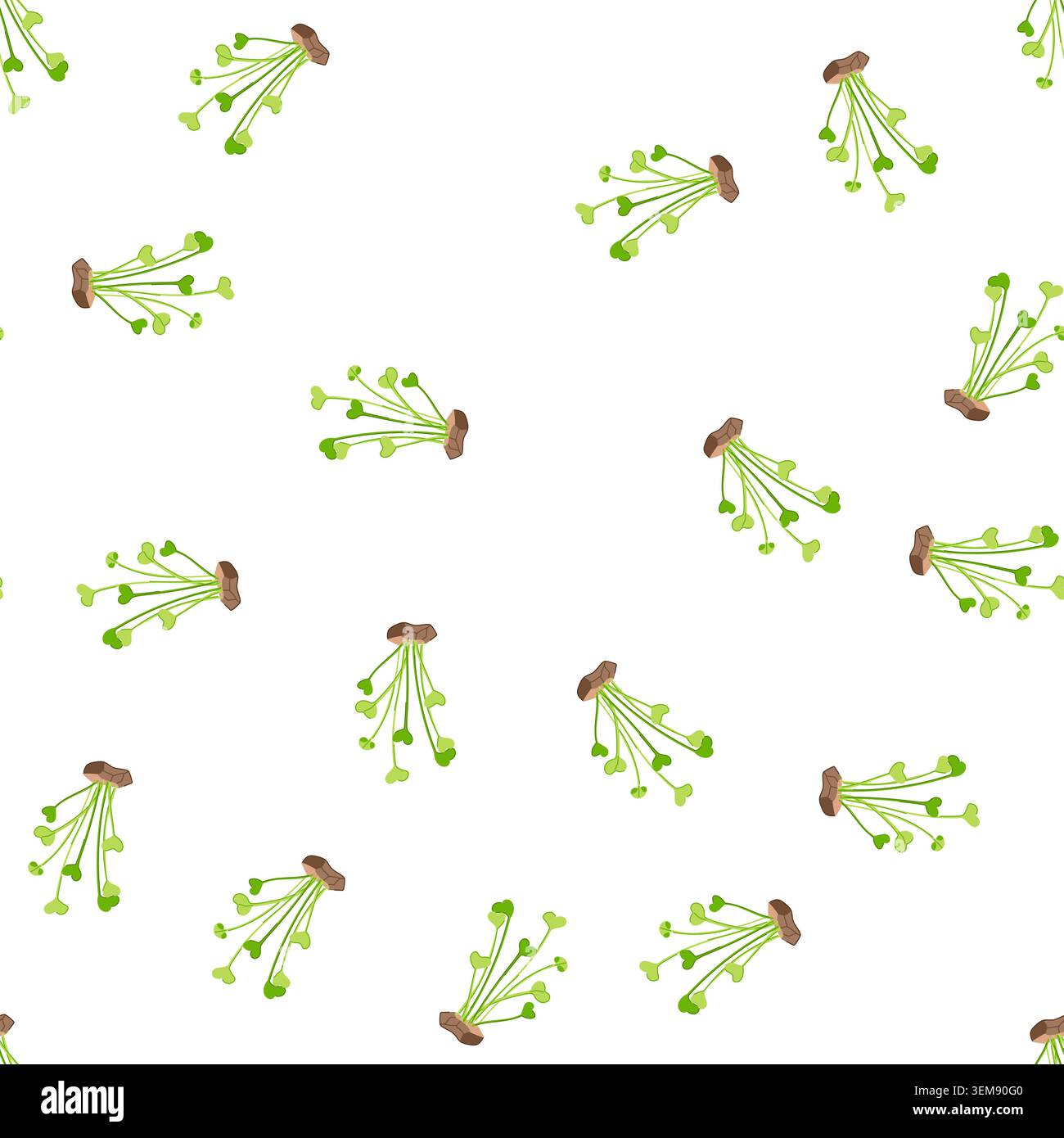 pattern water aquarium plant cartoon vector Stock Vector