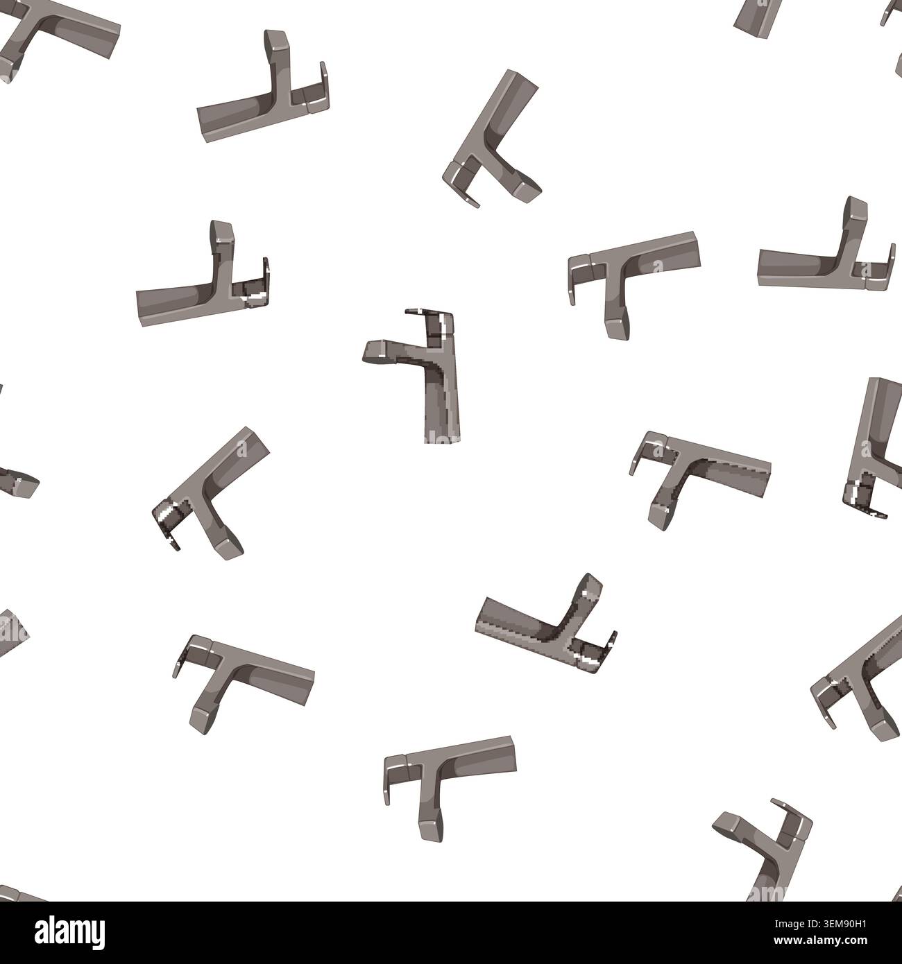 pattern bathroom kitchen faucet cartoon vector Stock Vector