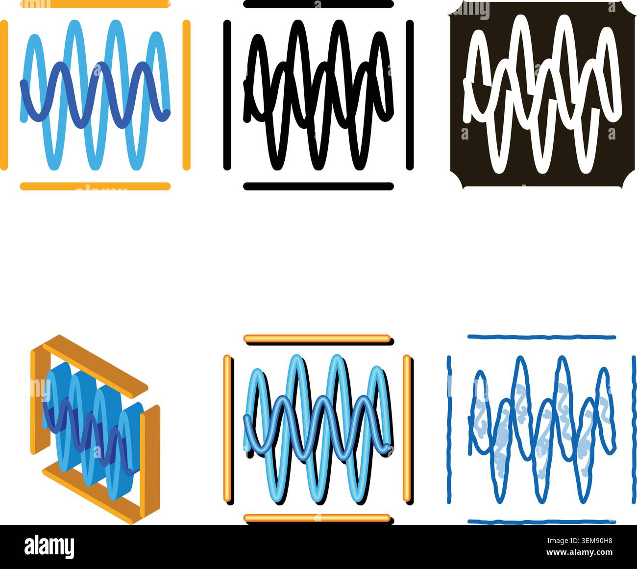 range sound diagnostics icon vector outline Stock Vector