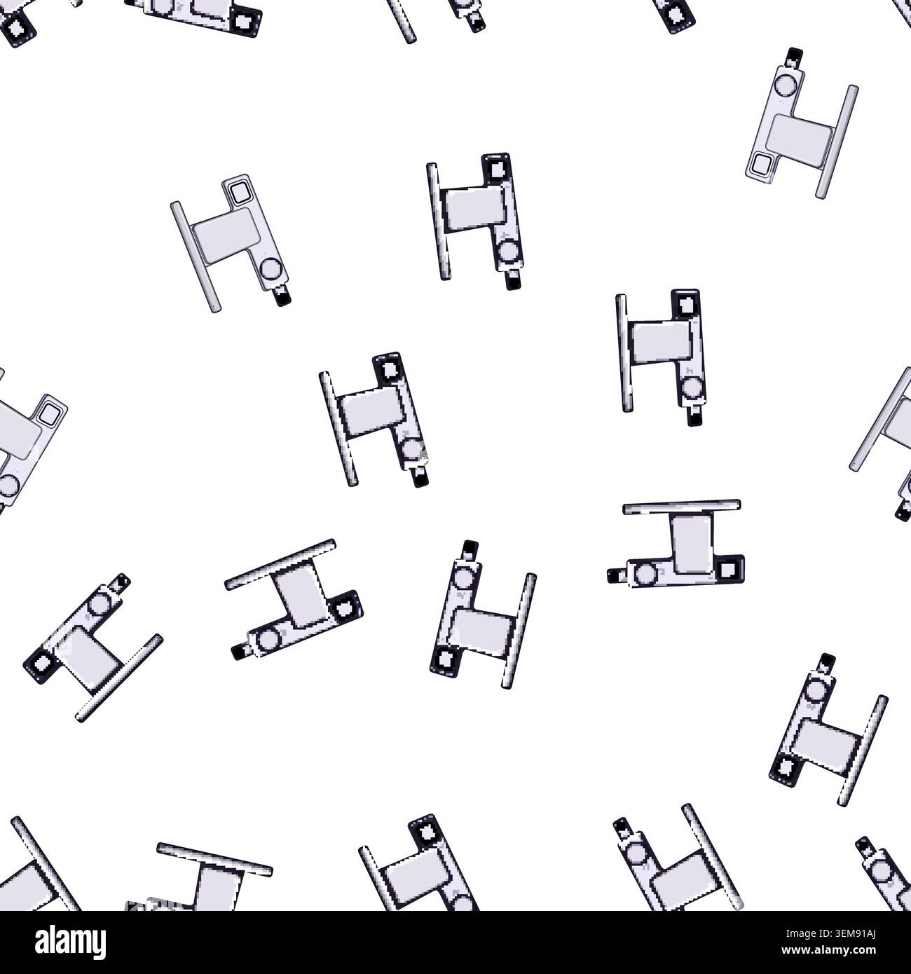 pattern dock multi device charging station cartoon vector Stock Vector
