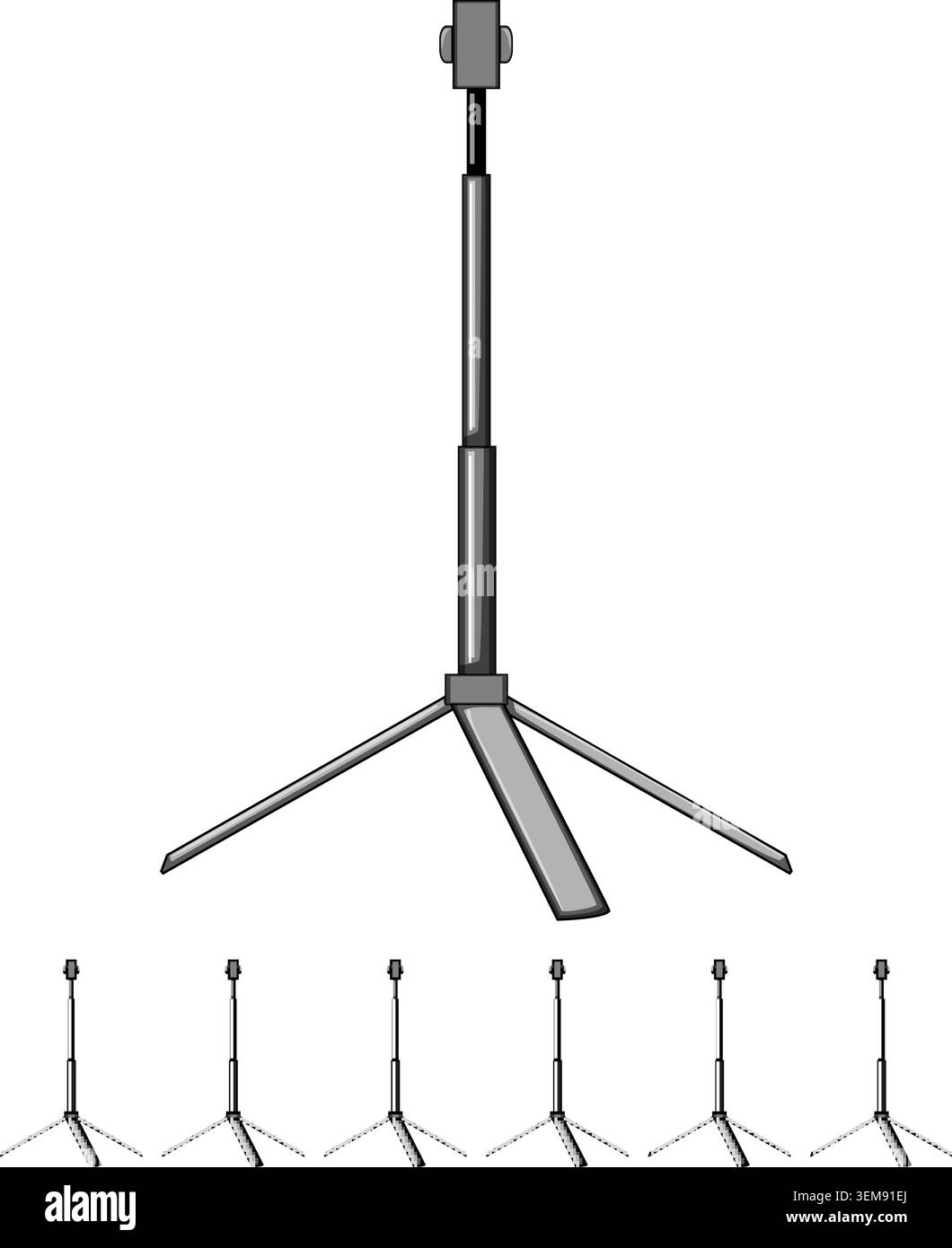 holder phone tripod cartoon vector graphic Stock Vector