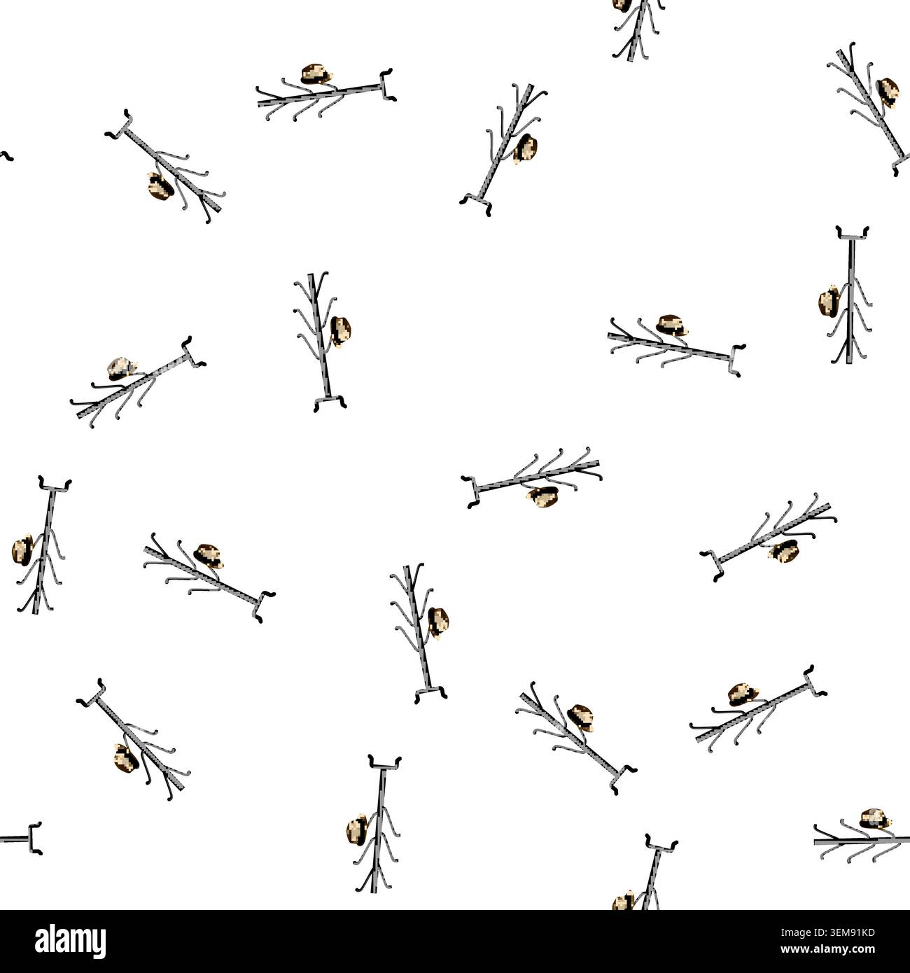 pattern rack hat stand cartoon vector Stock Vector