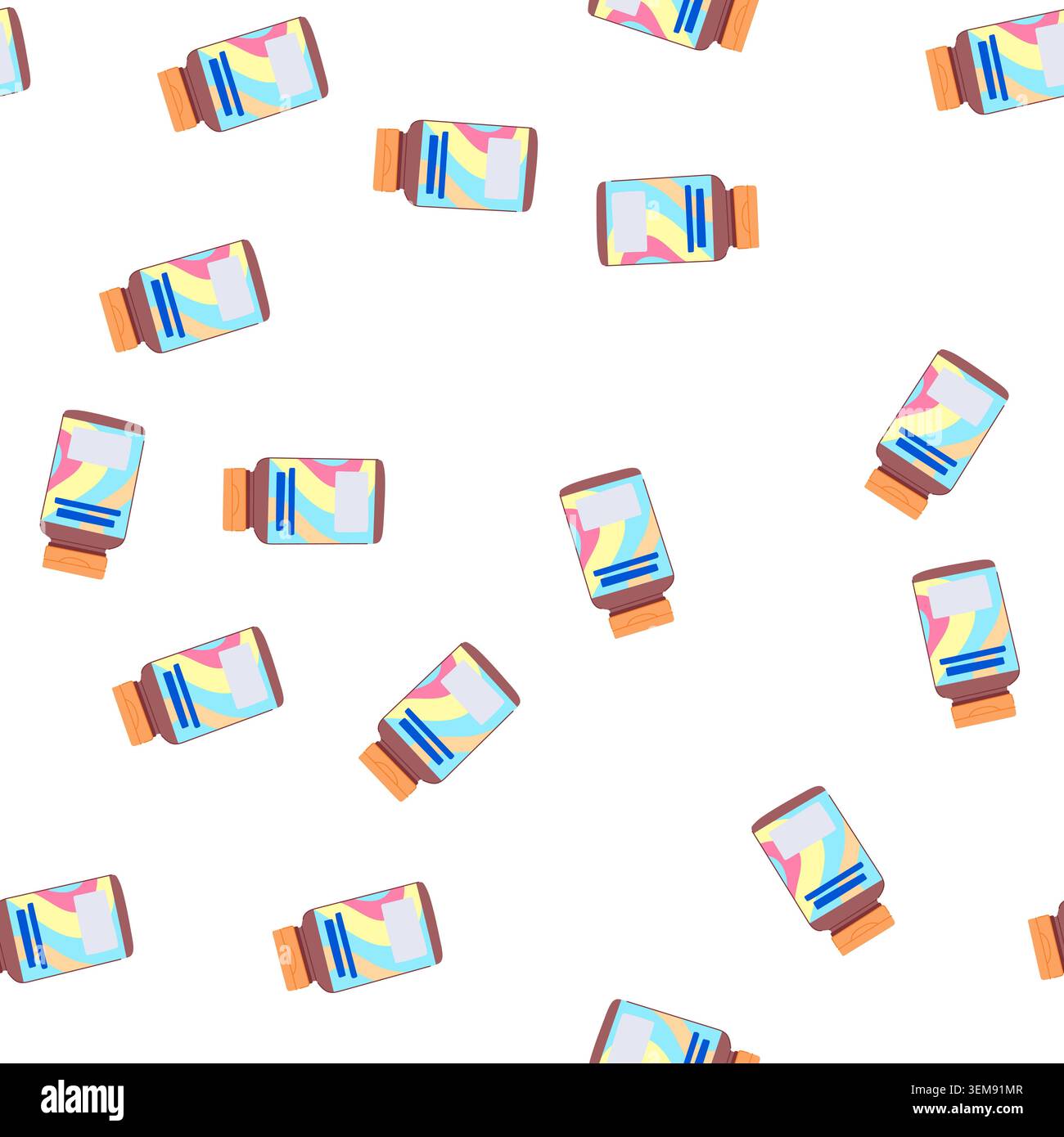 pattern diet vitamin capsule cartoon vector Stock Vector