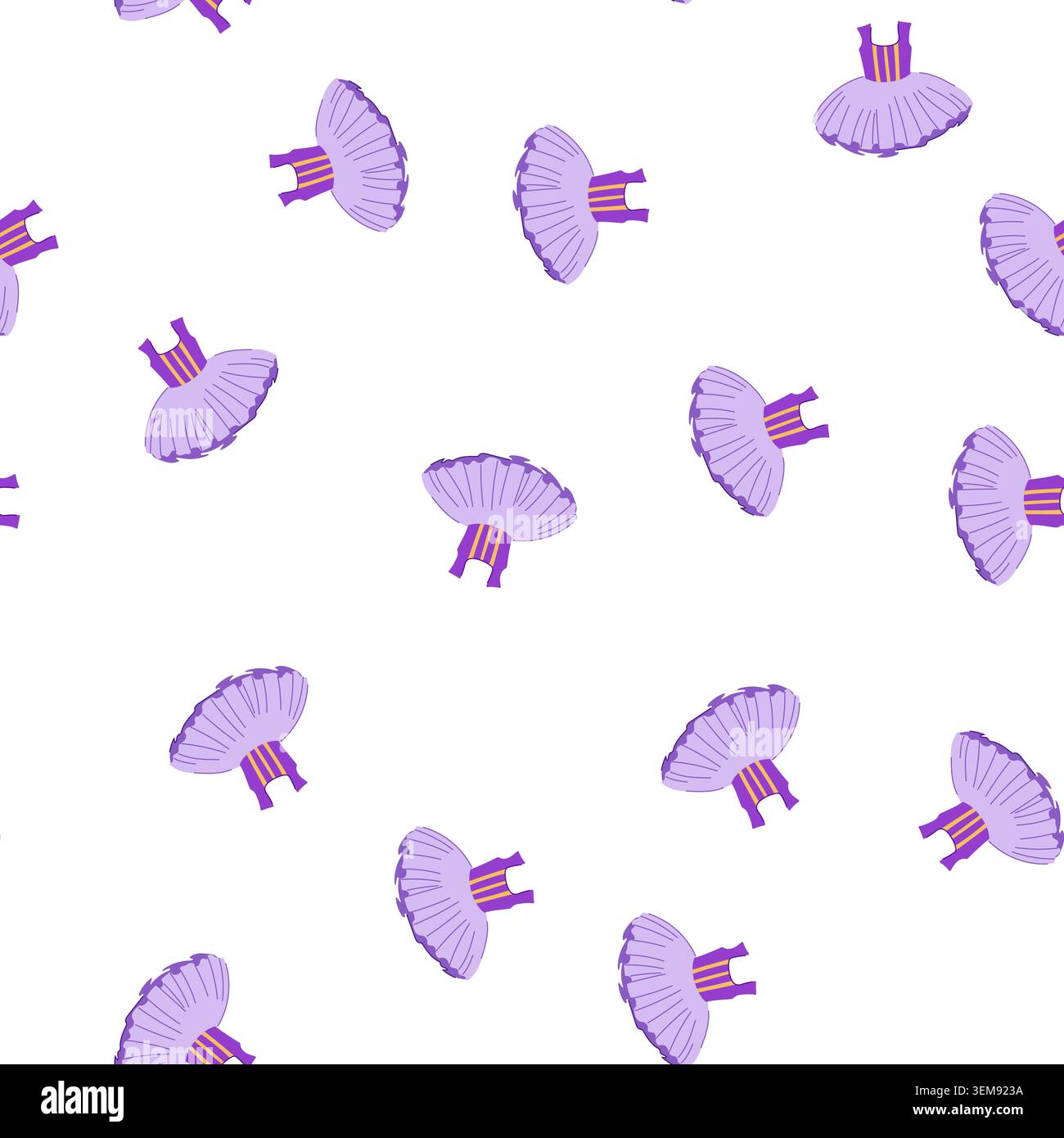 pattern cute ballerina dress cartoon vector Stock Vector