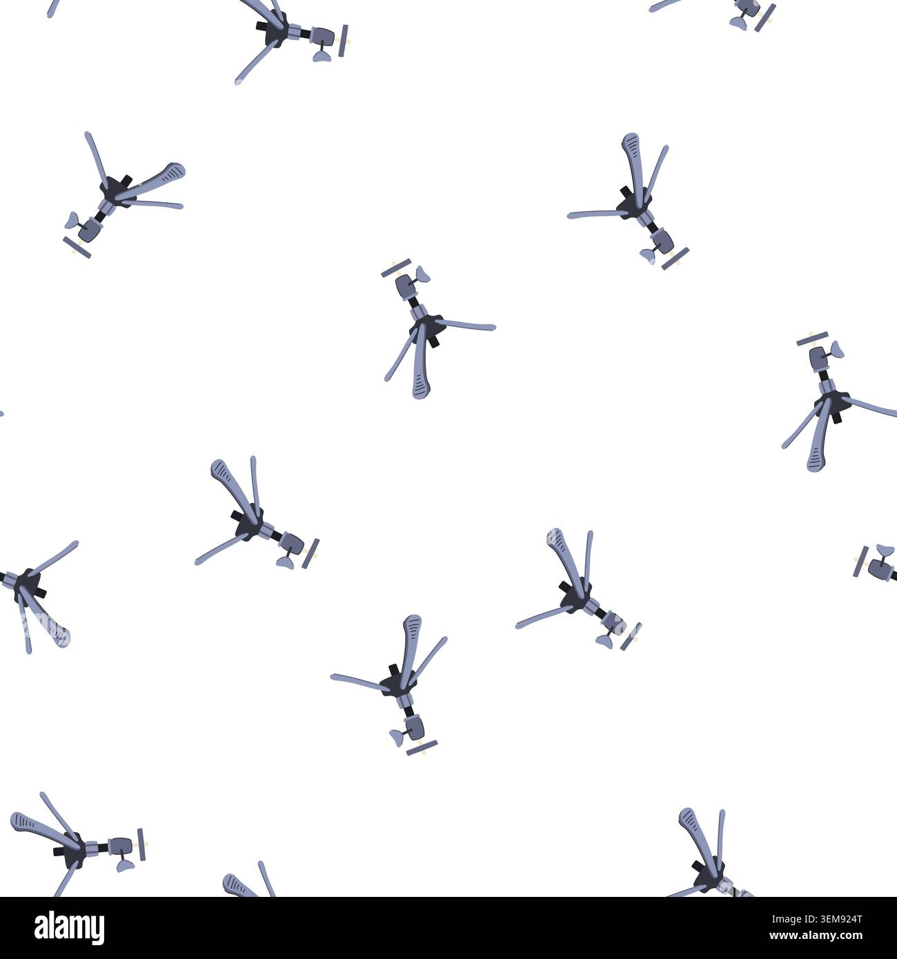 pattern isometric tripod camera cartoon vector Stock Vector