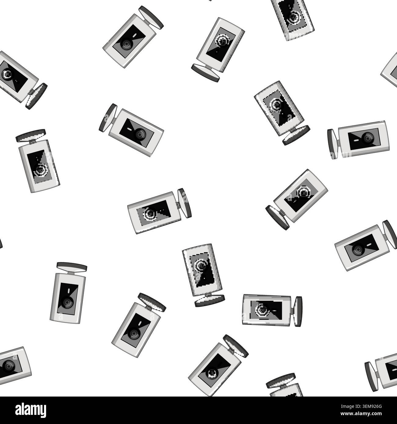 pattern digital table web camera cartoon vector Stock Vector