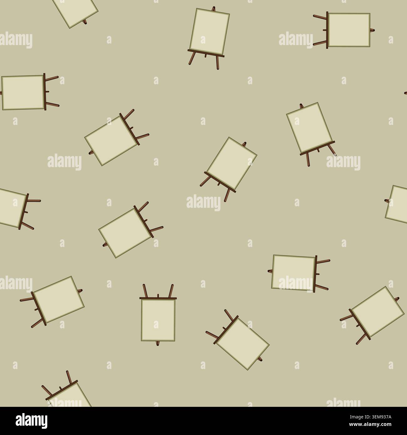 seamless pattern paper easel cartoon vector Stock Vector
