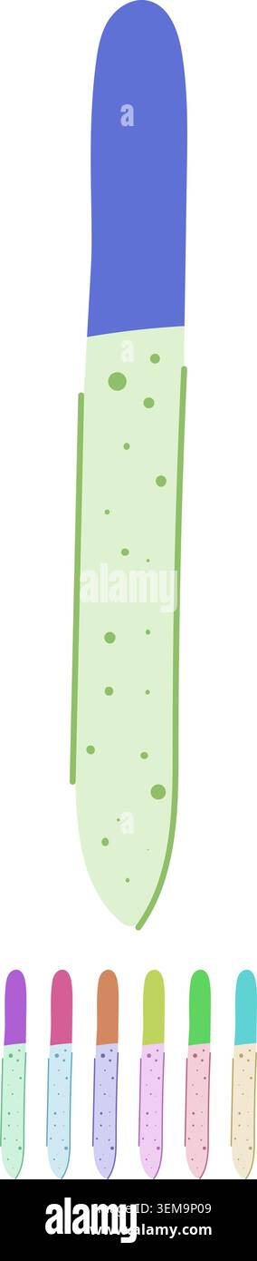 care nail file vector cartoon graphic Stock Vector