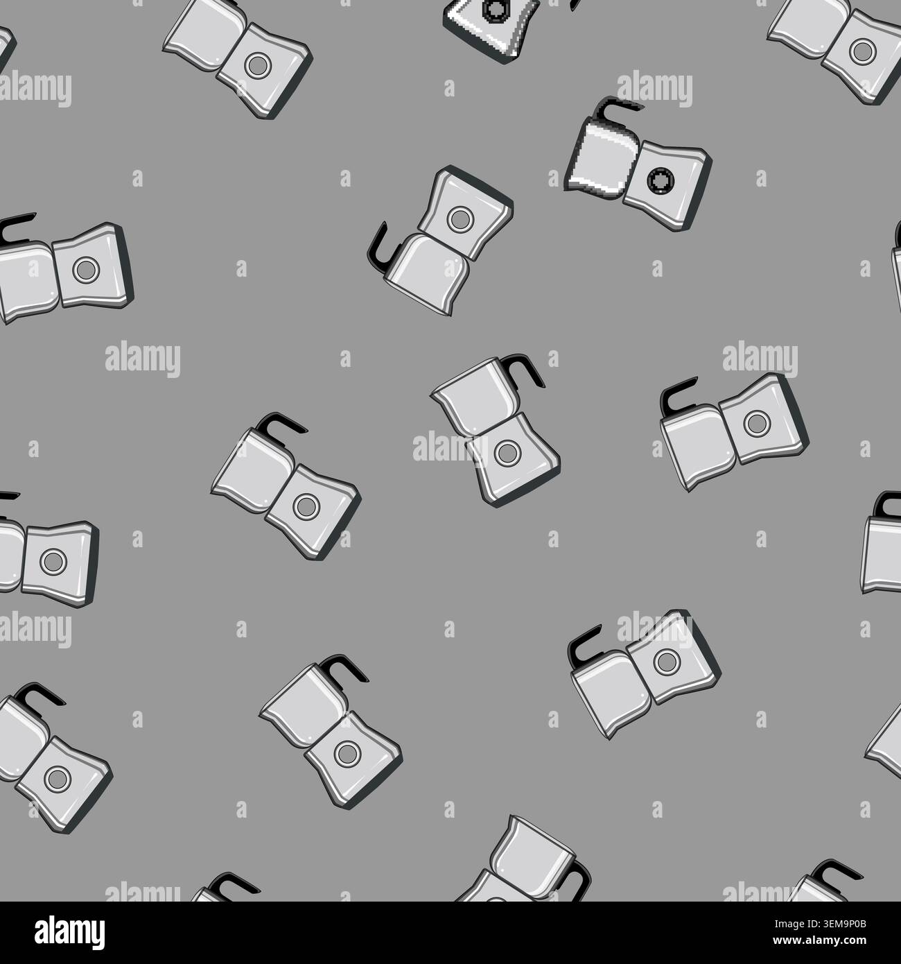 seamless pattern tool milk frother cartoon vector Stock Vector