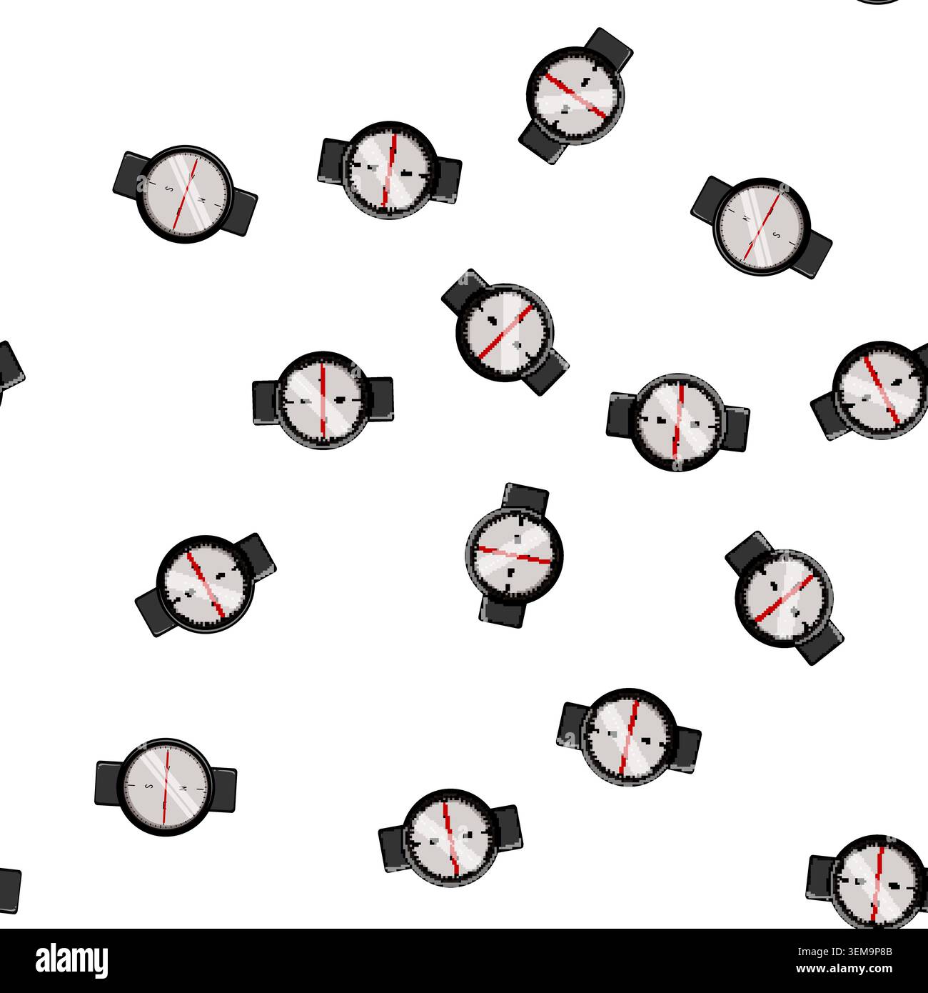 pattern map compass cartoon vector Stock Vector