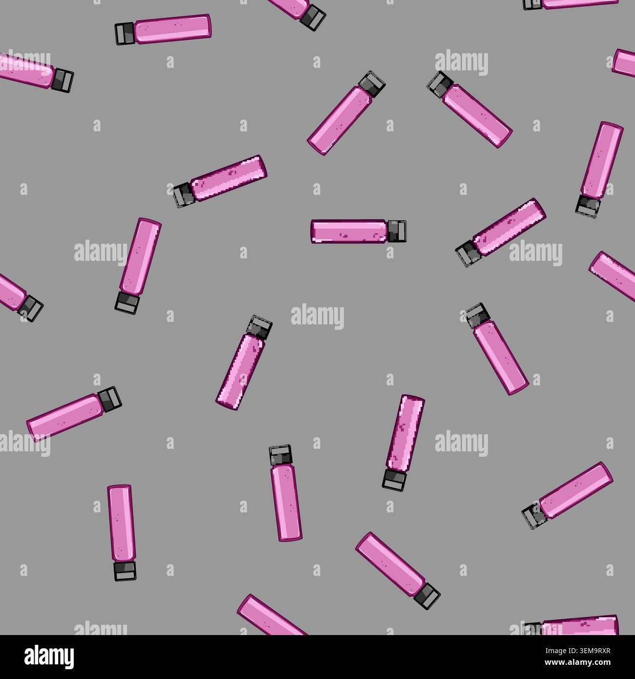 seamless pattern plastic water bottle cartoon vector Stock Vector