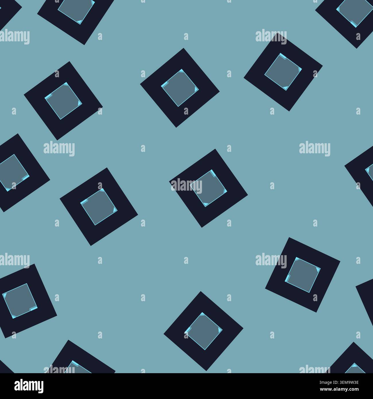 seamless pattern interface hud frame cartoon vector Stock Vector
