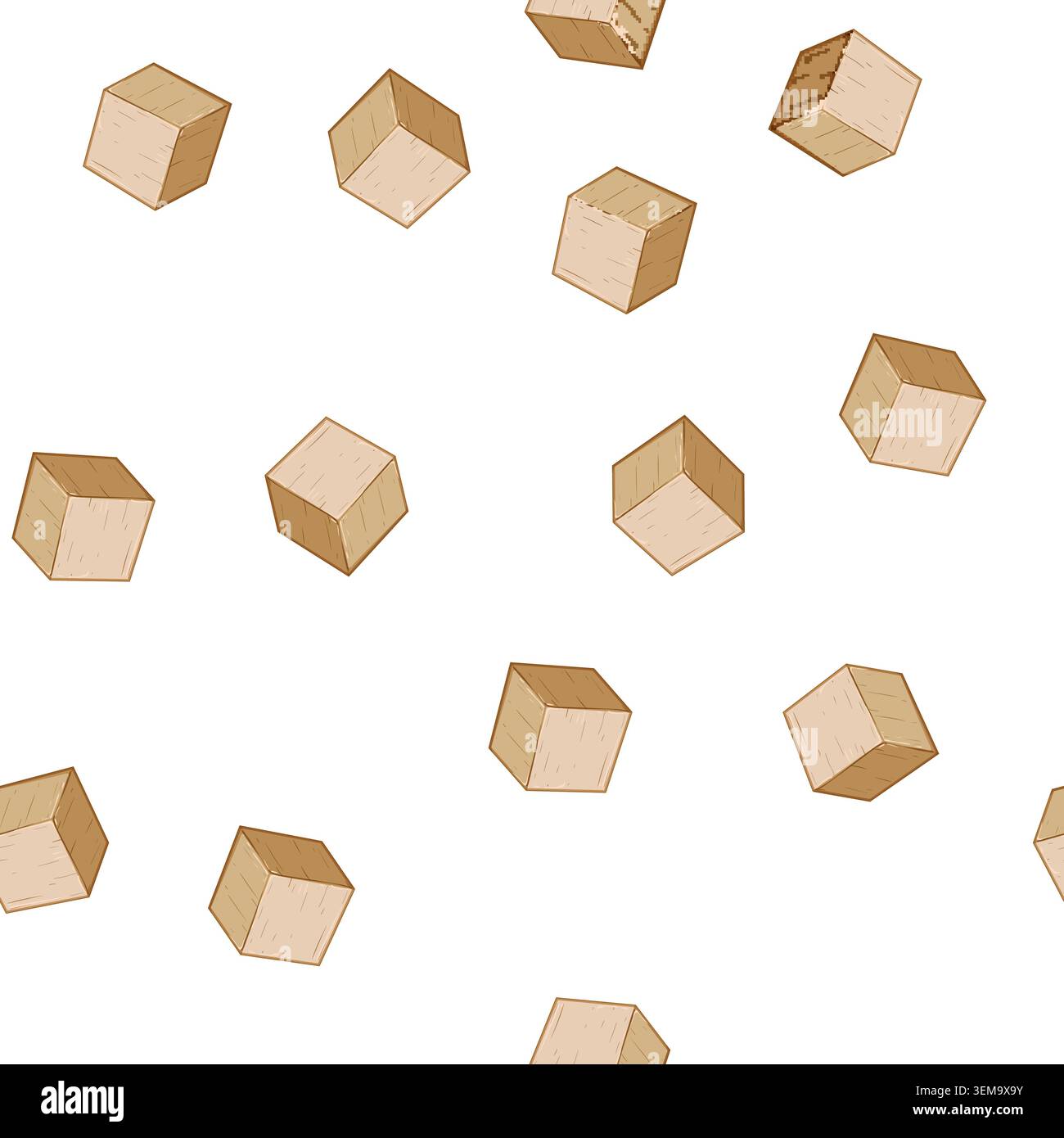 pattern business wooden blocks cartoon vector Stock Vector