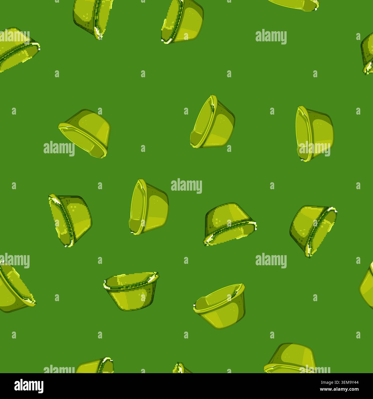 seamless pattern empty basin plastic cartoon vector Stock Vector