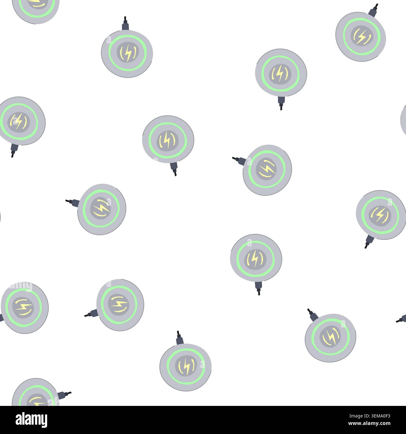 pattern universal charging pad wireless cartoon vector Stock Vector