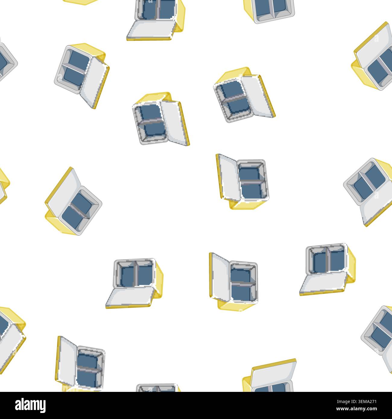 pattern empty fridge refrigerator cartoon vector Stock Vector
