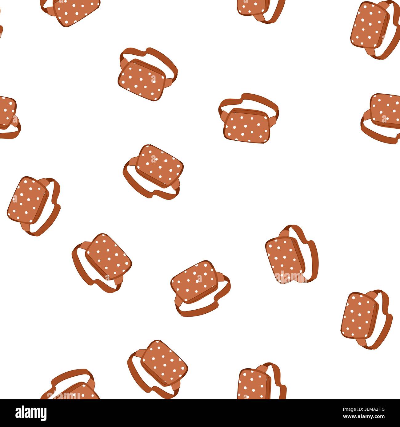 pattern zipper waist bag cartoon vector Stock Vector