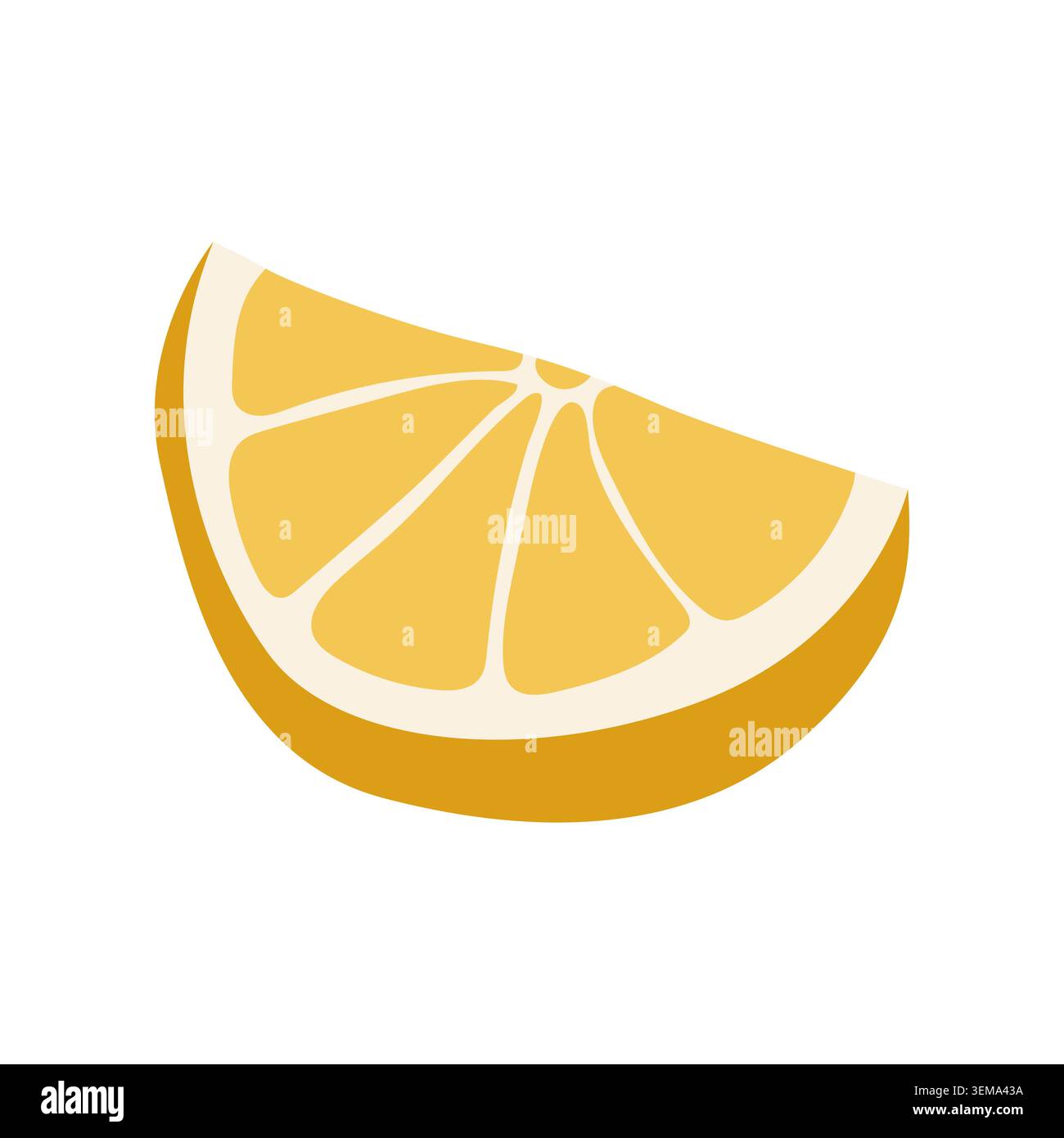 Fresh lemon slice juicy citrus fruit vector icon Stock Vector