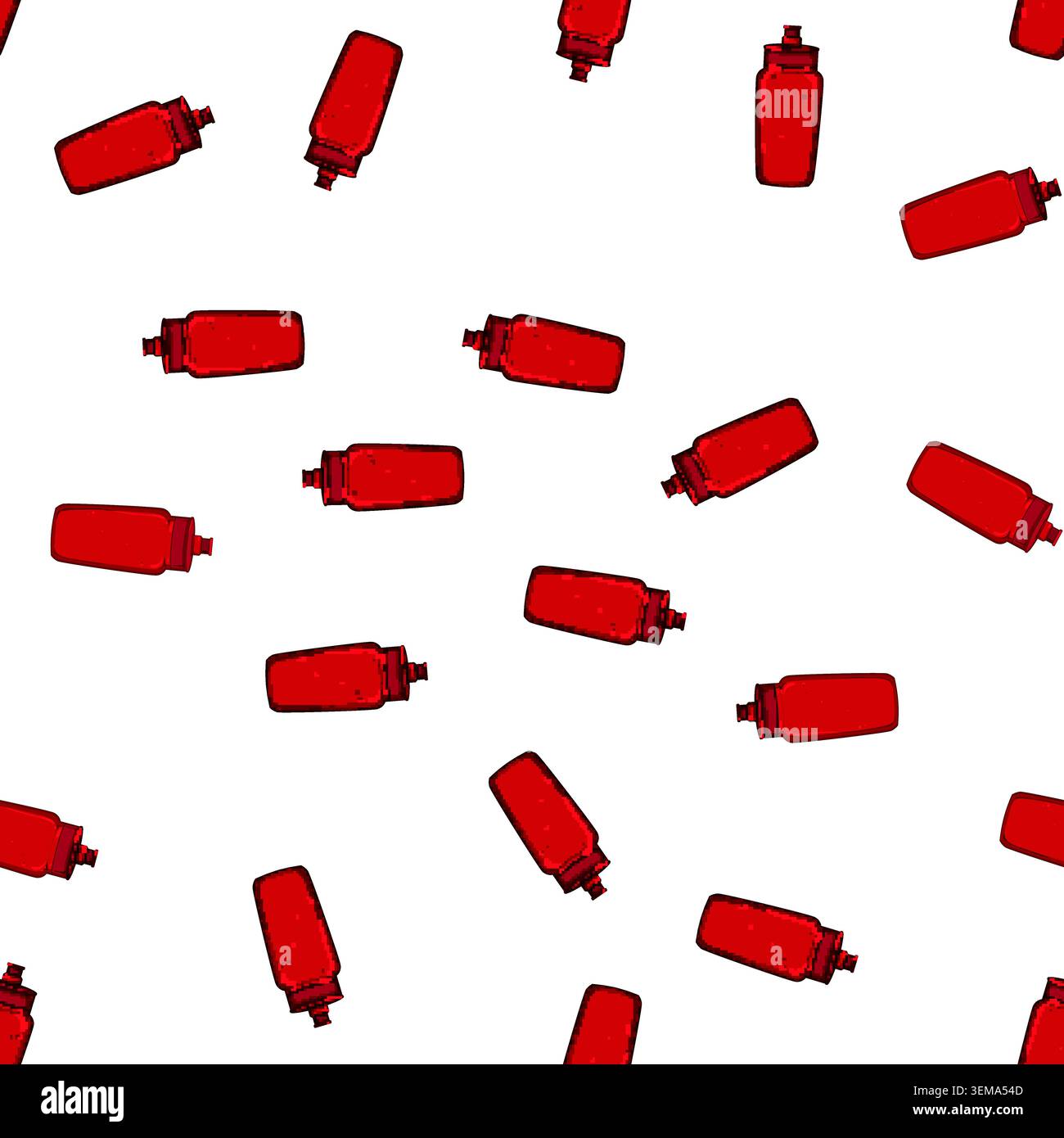 pattern energy bike bottle cartoon vector Stock Vector