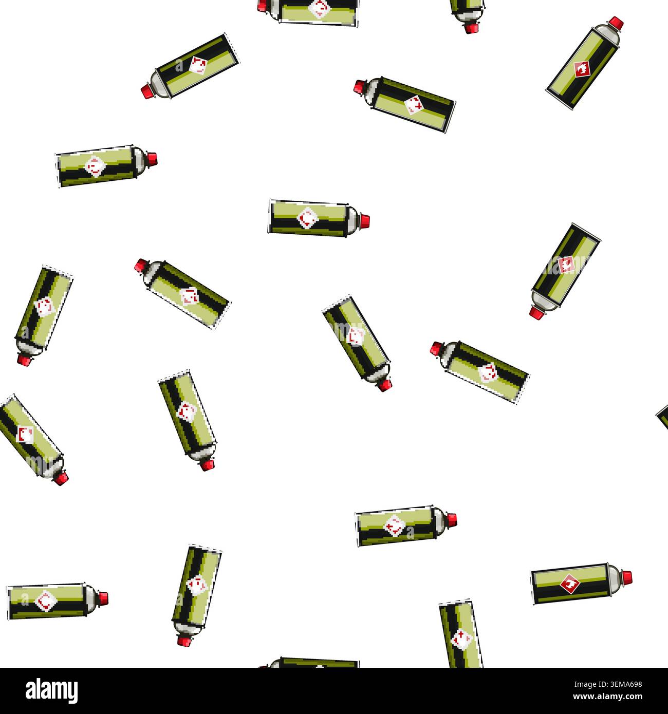 pattern propane stove fuel cartoon vector Stock Vector