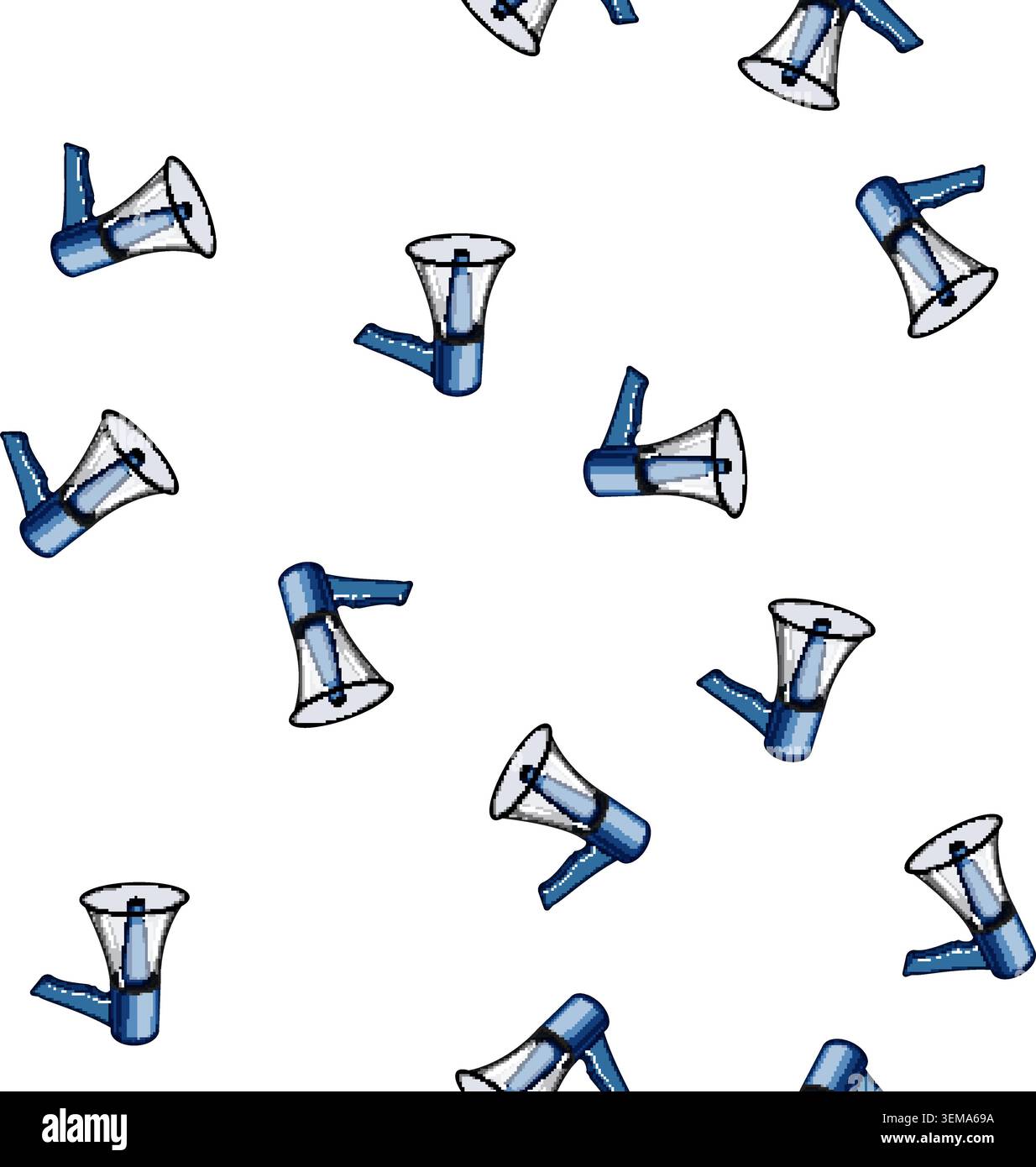 pattern bullhorn megaphone speaker cartoon vector Stock Vector