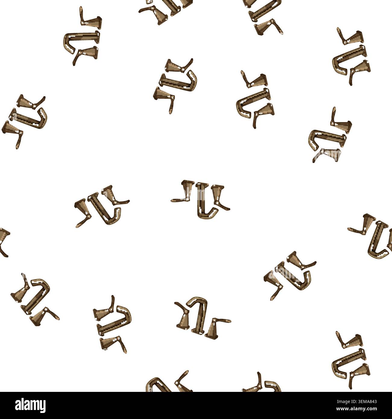 pattern bath bathroom faucet cartoon vector Stock Vector