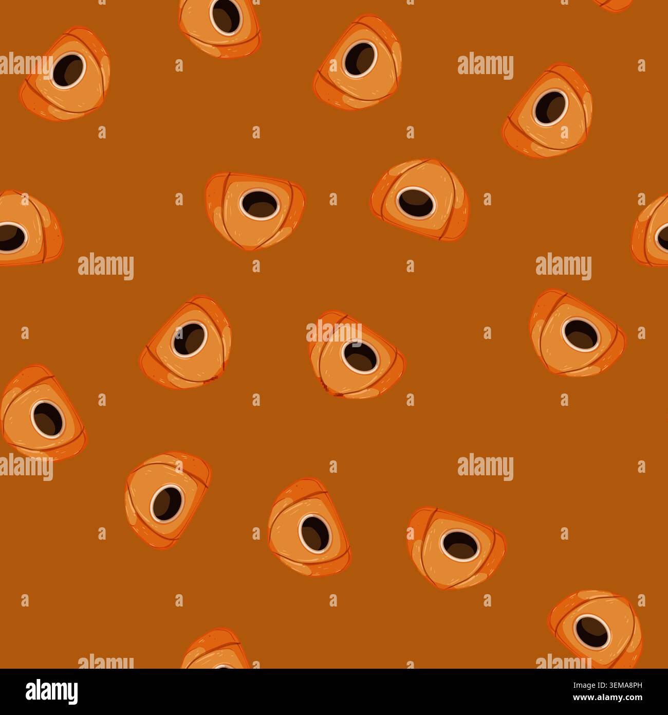 seamless pattern adorable cat house cartoon vector Stock Vector
