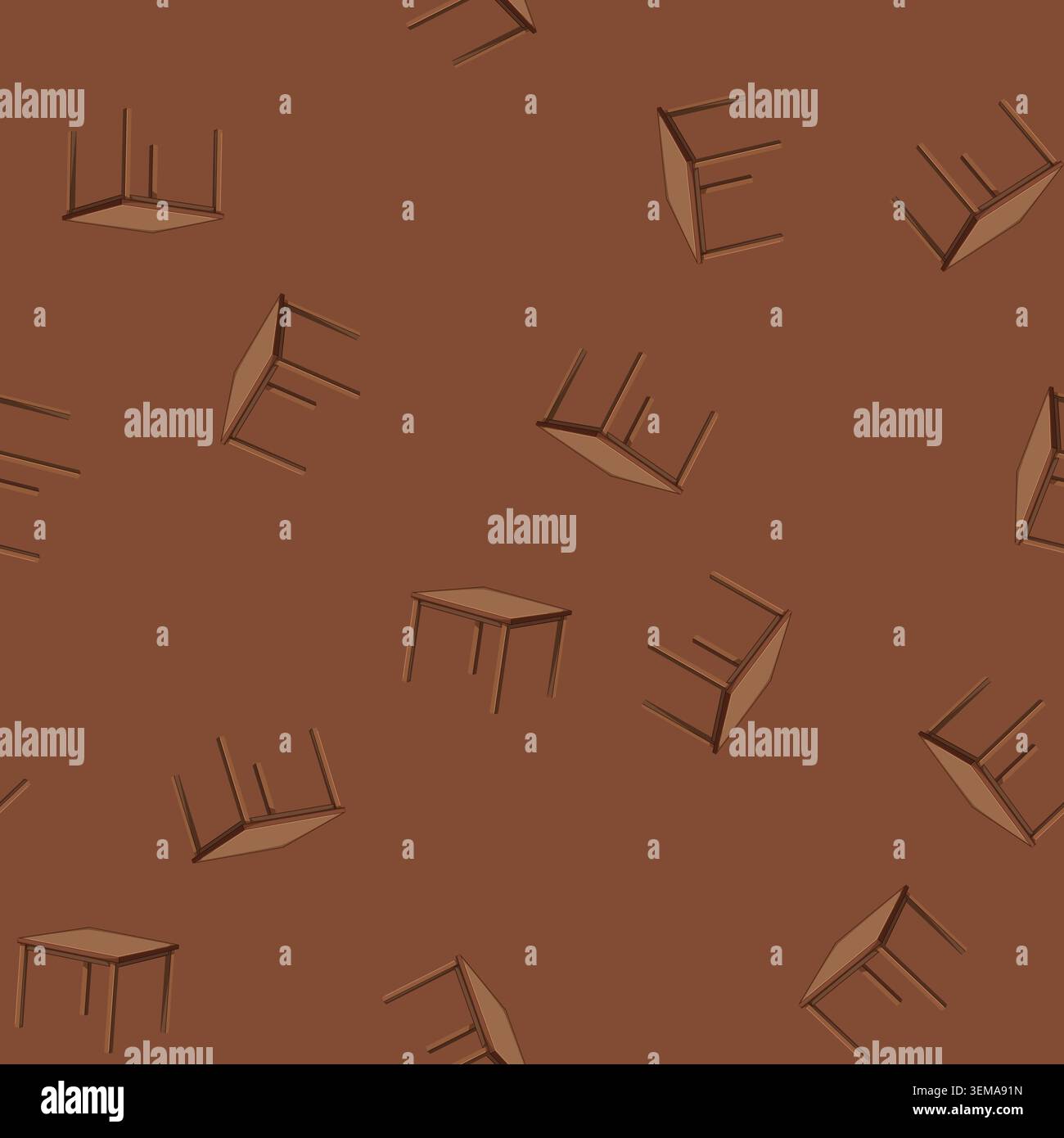 seamless pattern spring garden outdoor table cartoon vector Stock Vector