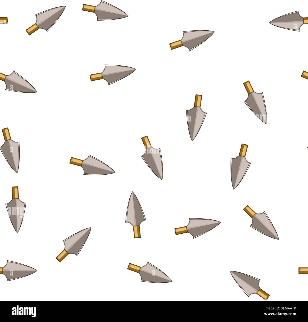 pattern stone arrowhead cartoon vector Stock Vector