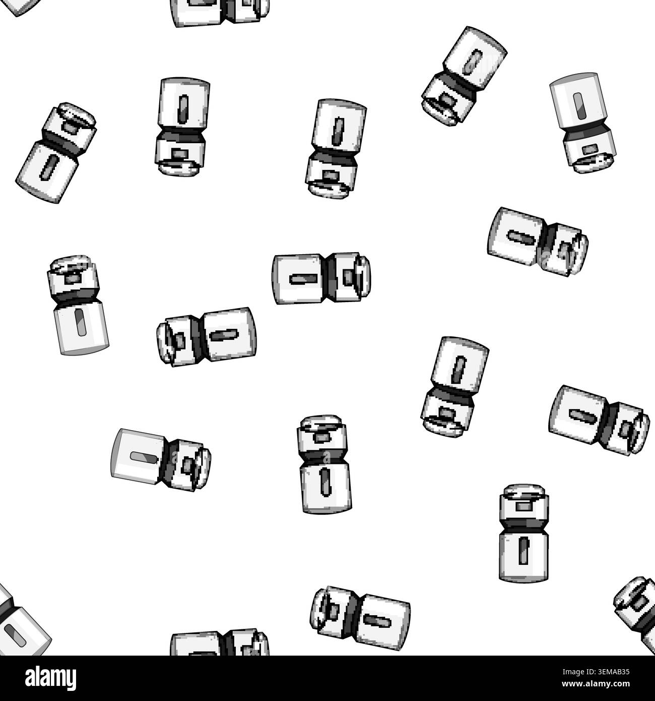 pattern Automatic pet feeder providing convenient pet care solution Stock Vector