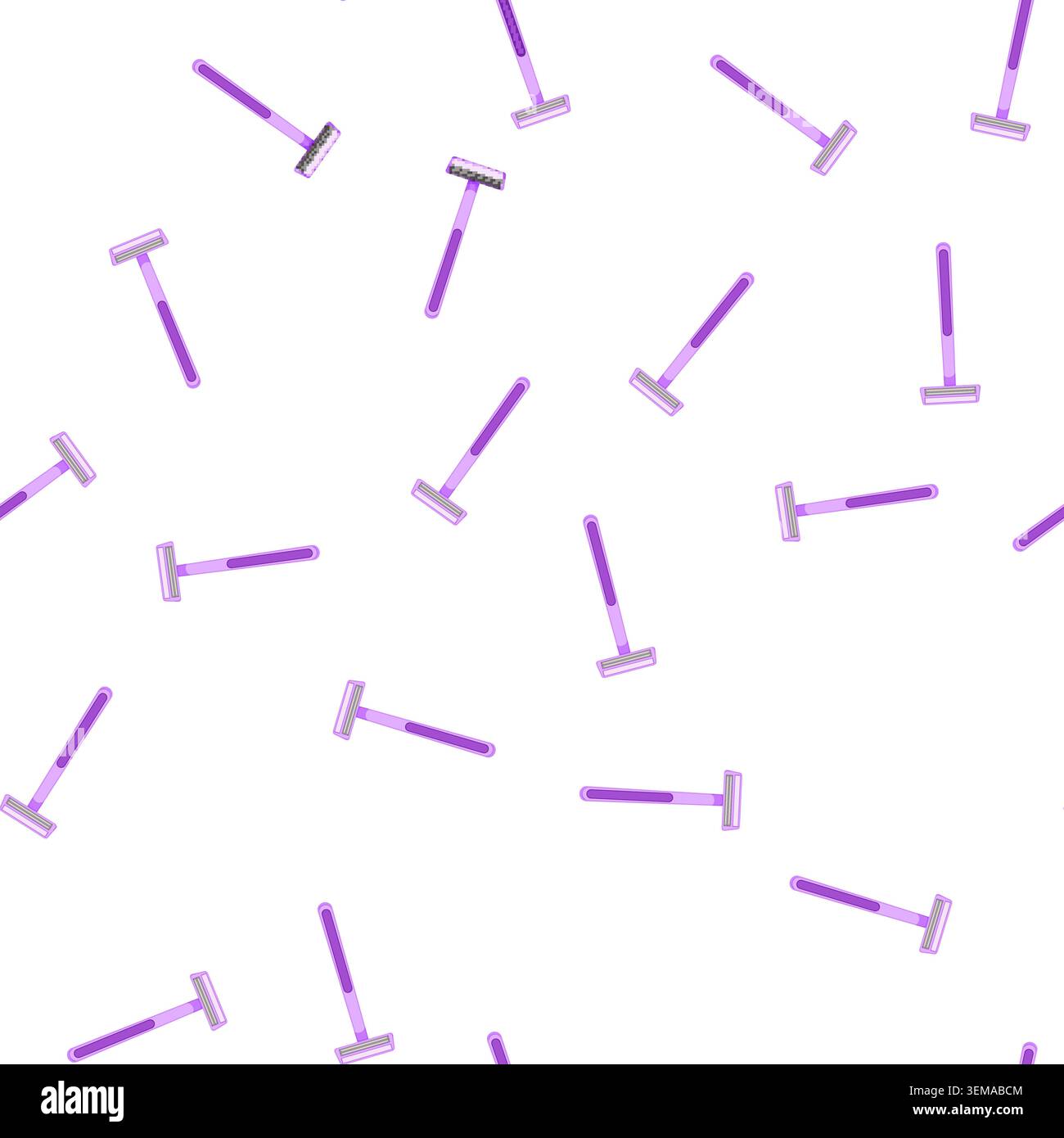 pattern equipment shaver cartoon vector Stock Vector