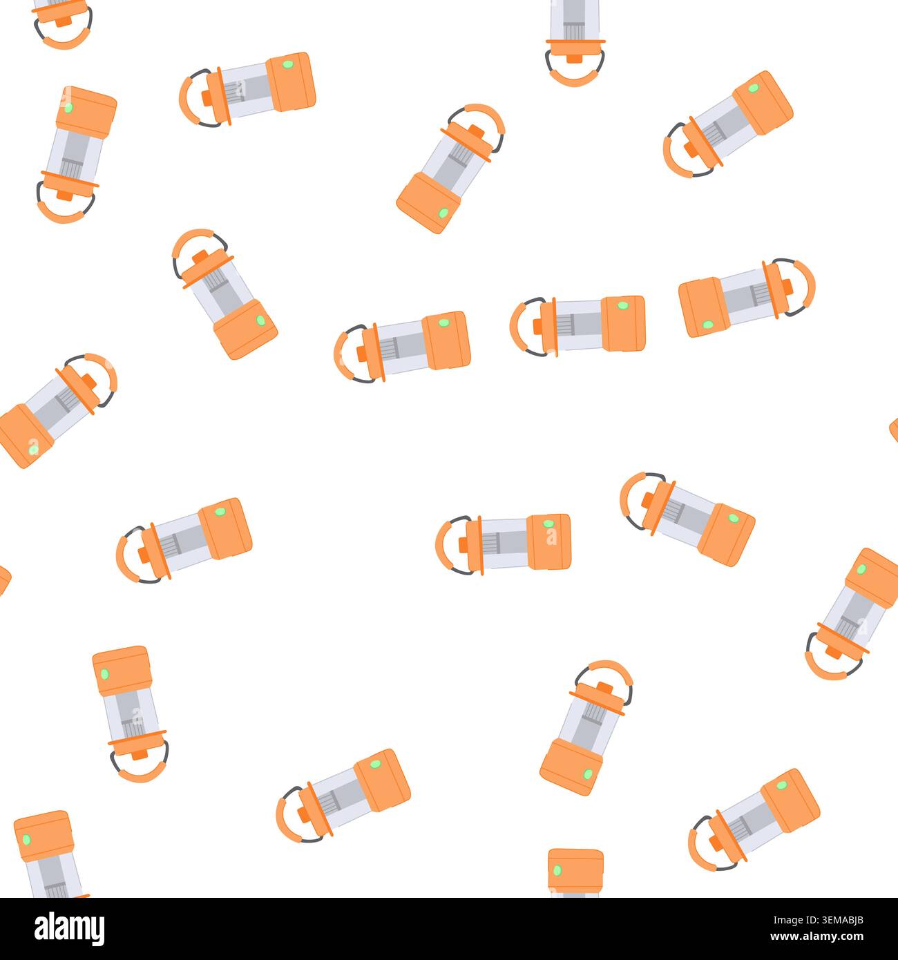 pattern camp camping lamp cartoon vector Stock Vector