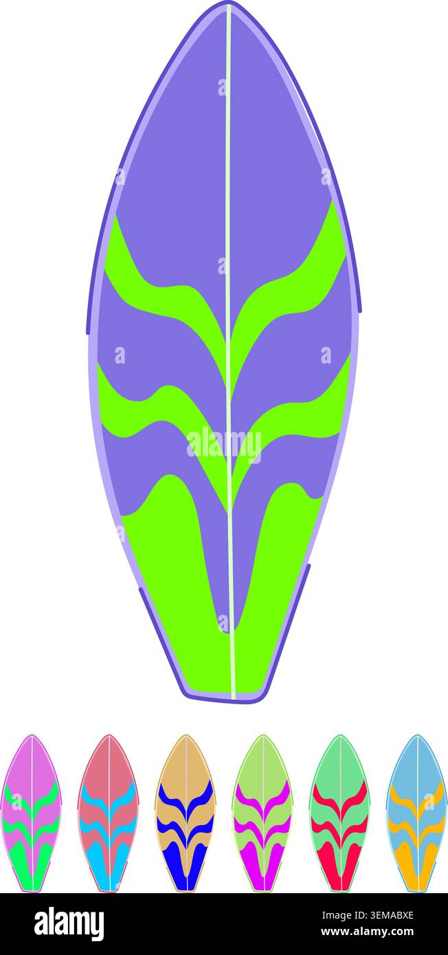 board surfboard vector cartoon graphic Stock Vector