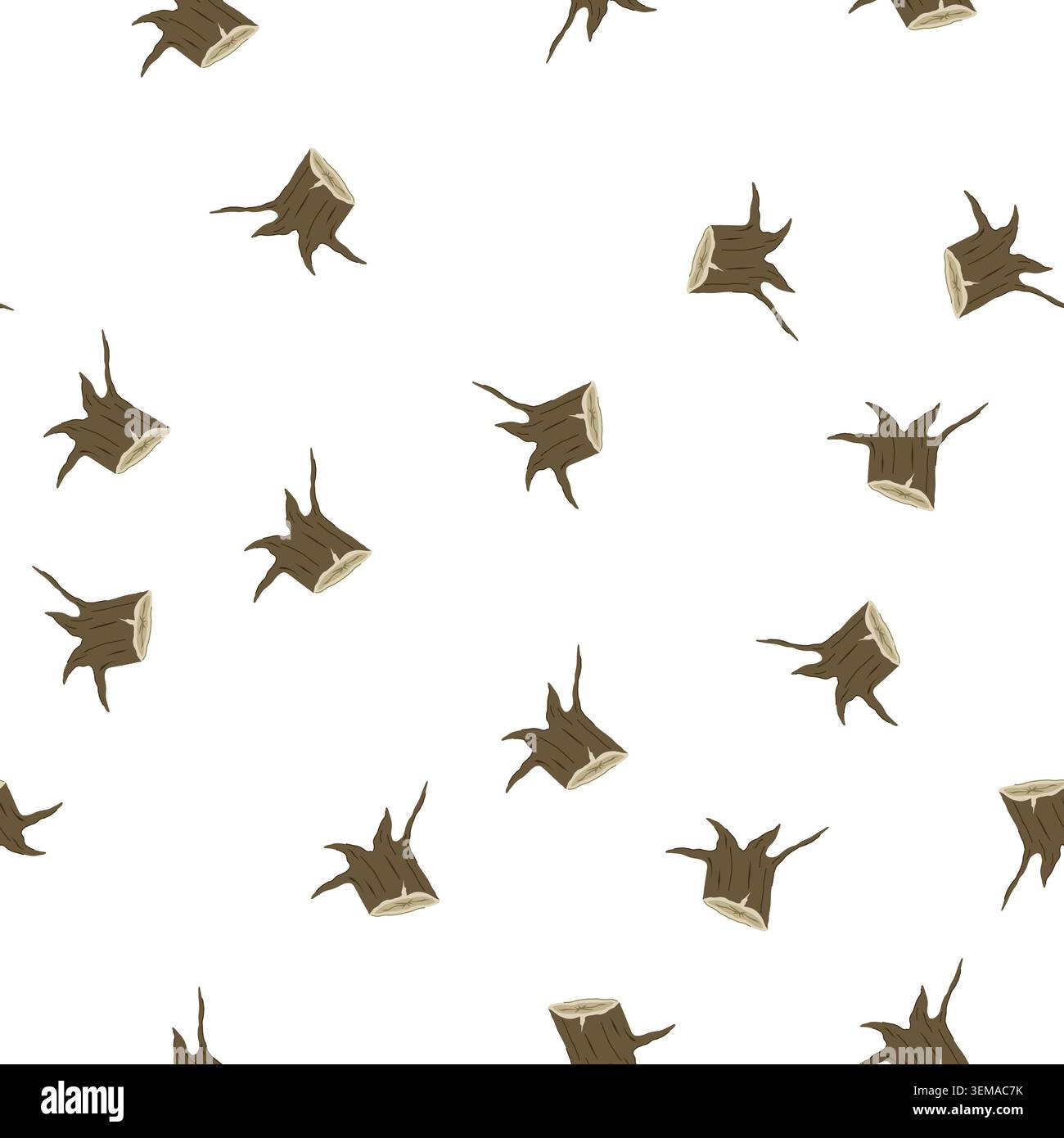 pattern stump stump cartoon vector Stock Vector