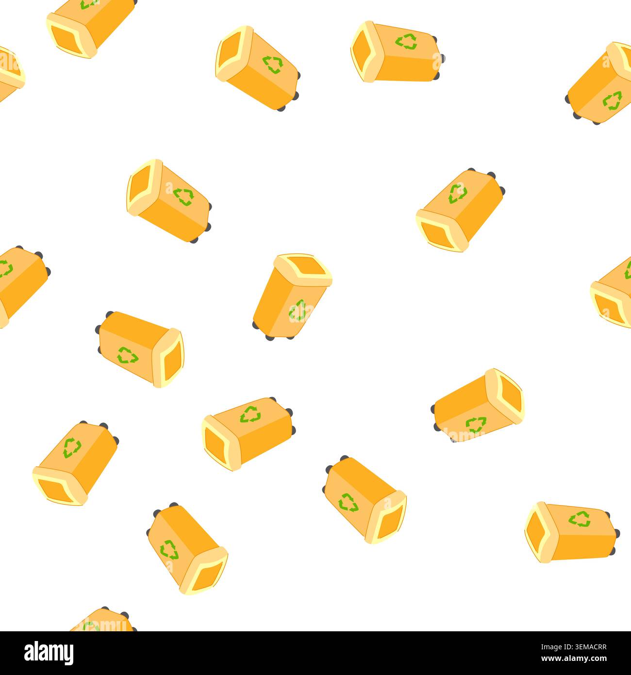 pattern waste trash bin cartoon vector Stock Vector