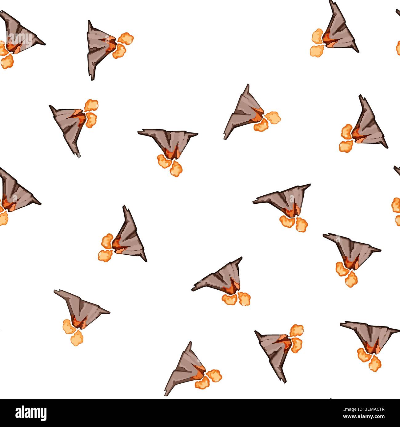 pattern magma volcano eruption cartoon vector Stock Vector