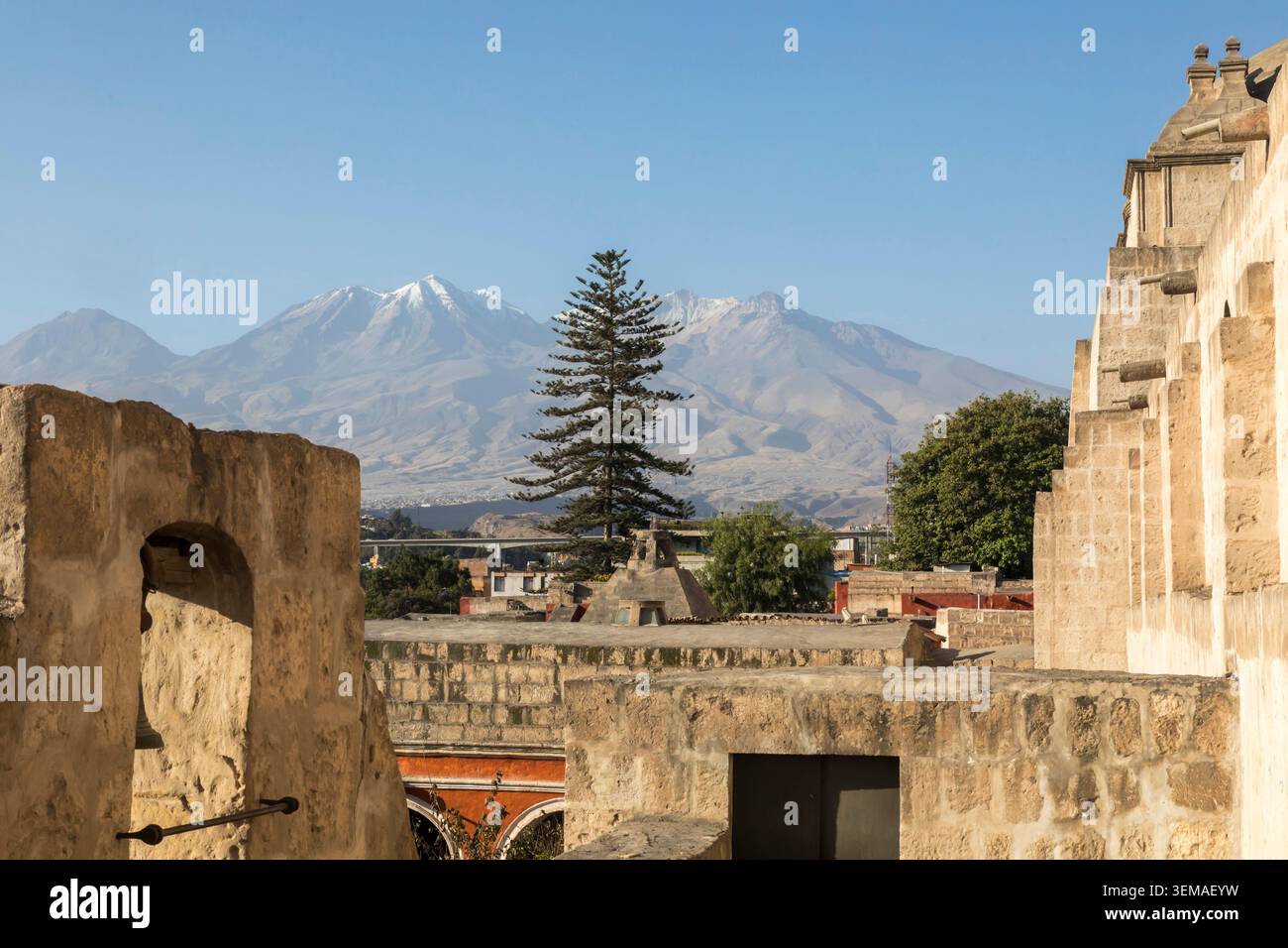A view from the rooftops of a colonial-era stone monastery reveals the ...